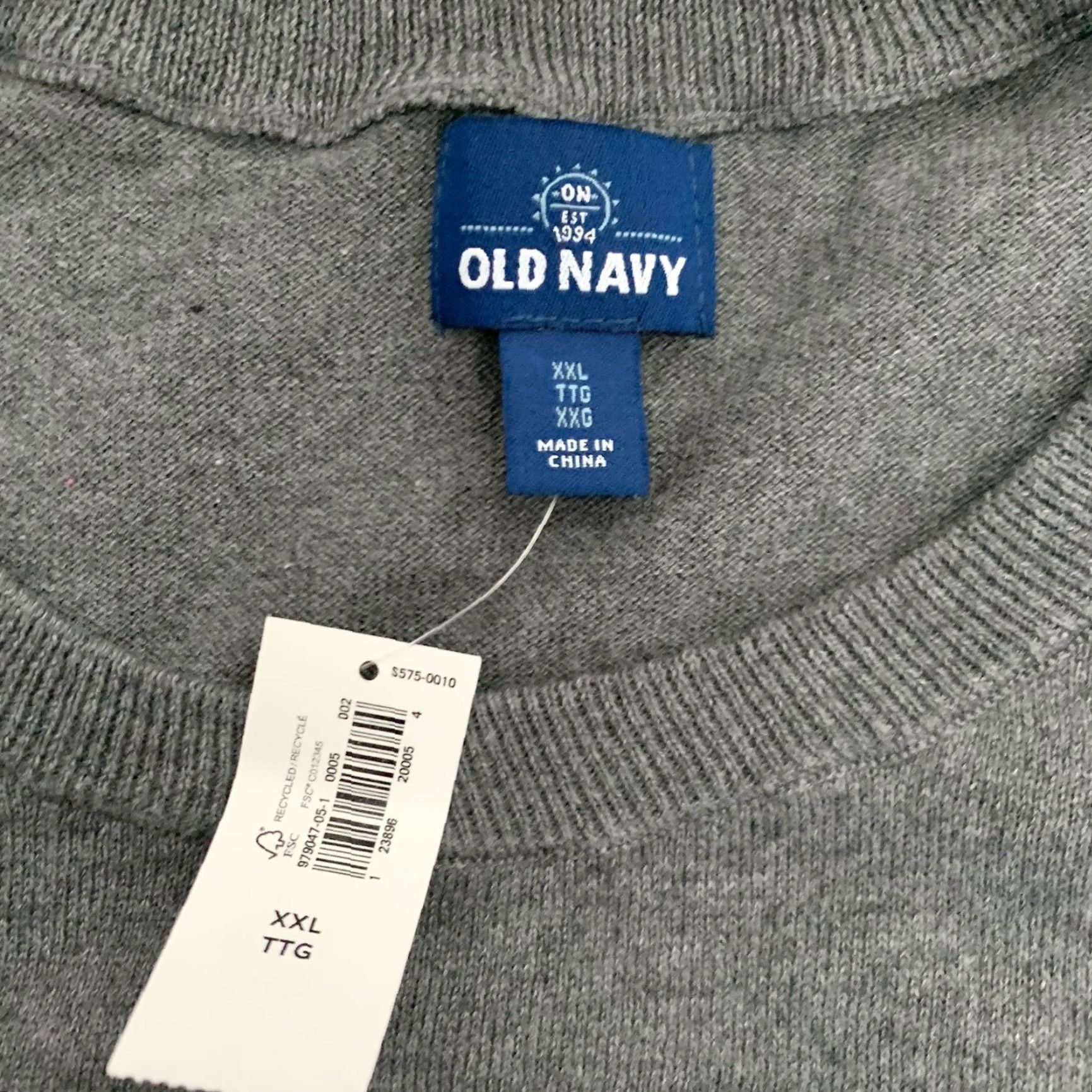 Old Navy Old Navy Sweater Men XXL Gray Cotton Blend Long Sleeve Lightweight Knit Crew Neck Pullover Size US XXL / EU 58 / 5 - 2 Thumbnail