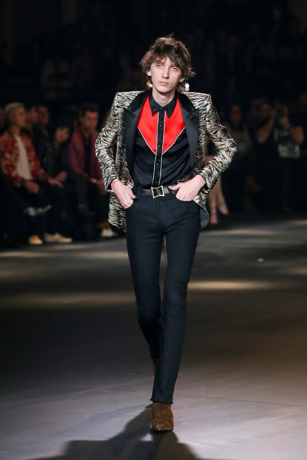 Hedi Slimane × Saint Laurent Paris Fall 2016 Silk Western Shirt Size US XS / EU 42 / 0 - 1 Thumbnail