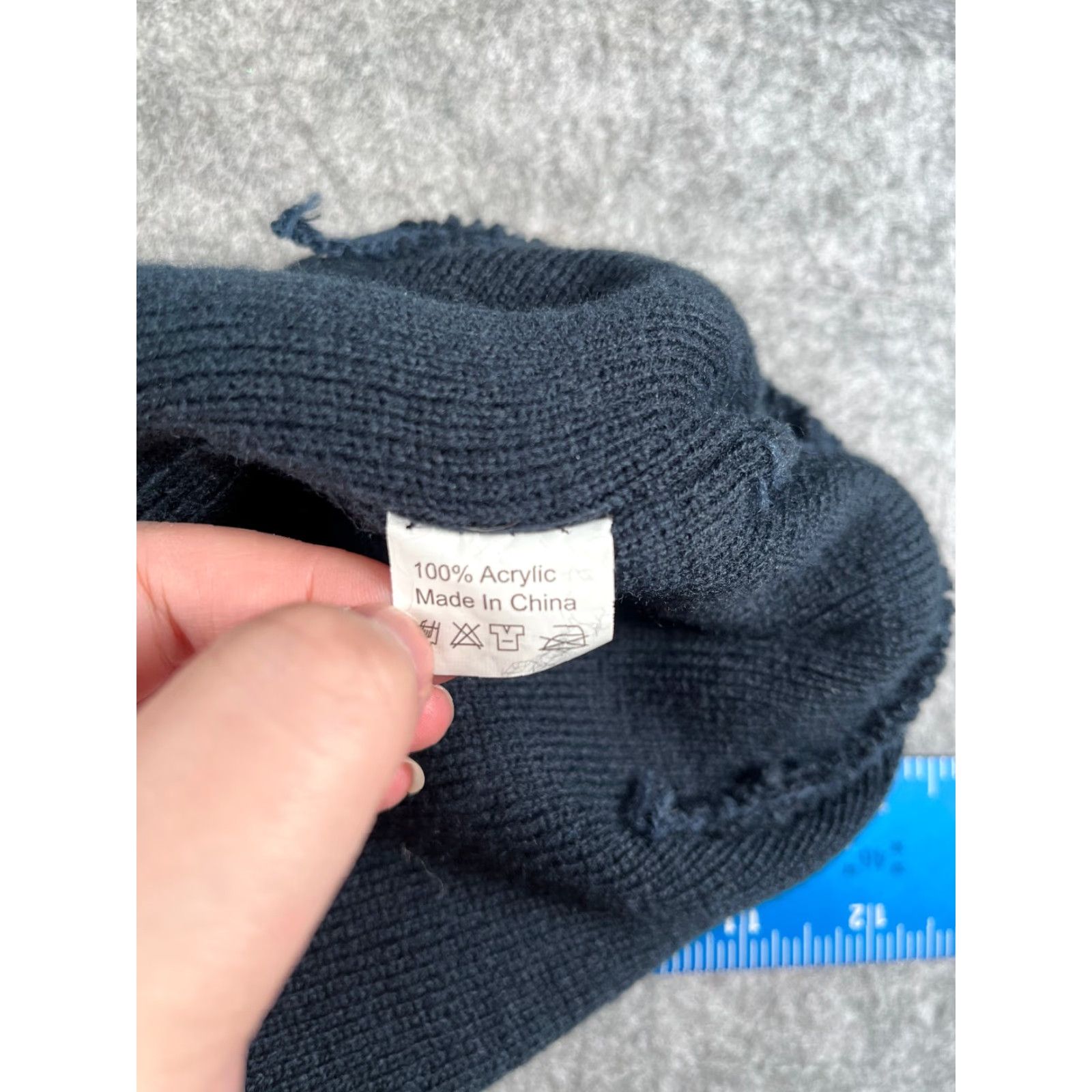 Vintage Sherwin Williams Beanie Toque Adult One Size Blue Knit 100% Acrylic Embroidered Knit Hat Mens Beanie Size ONE SIZE - 7 Thumbnail