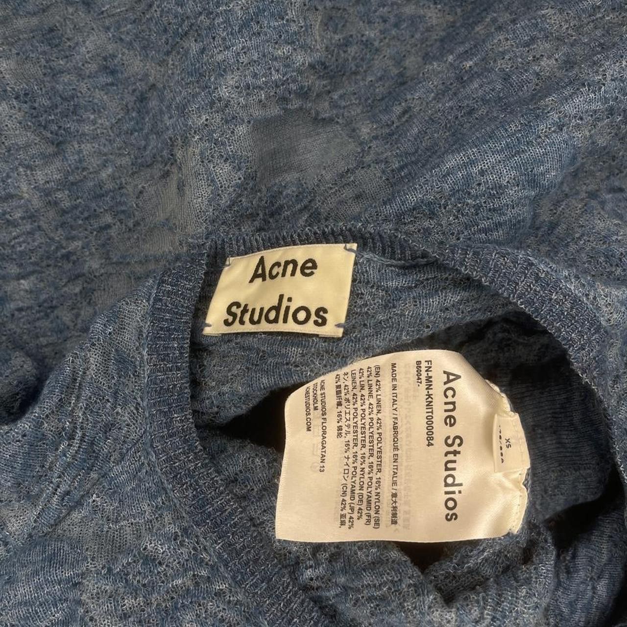 Acne Studios Textured Floral Print Cropped Tee Size US XS / EU 42 / 0 - 3 Thumbnail