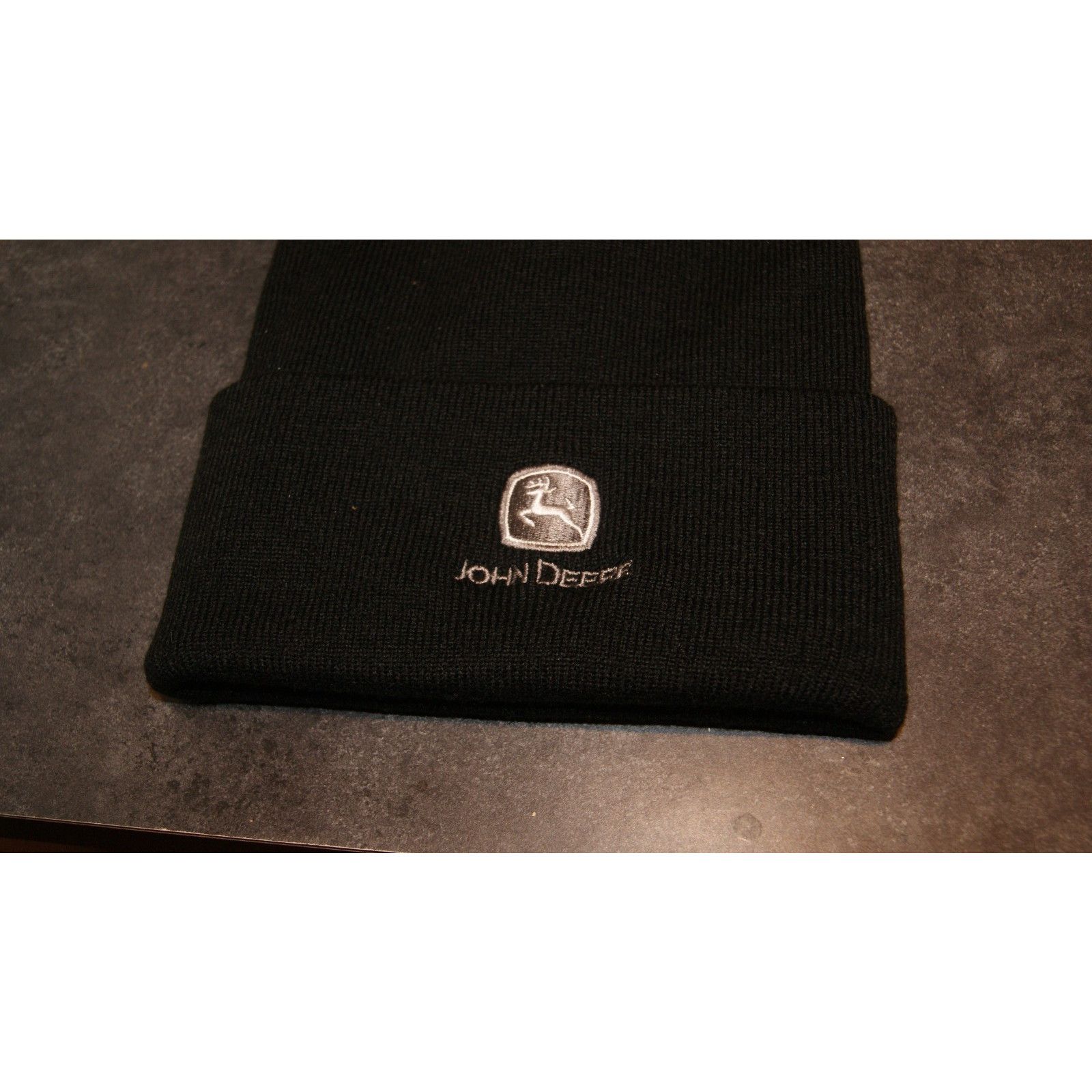 Carhartt Black John Deere Licensed Carhartt Stocking Hat Ski Cuff Cap Size ONE SIZE - 4 Thumbnail