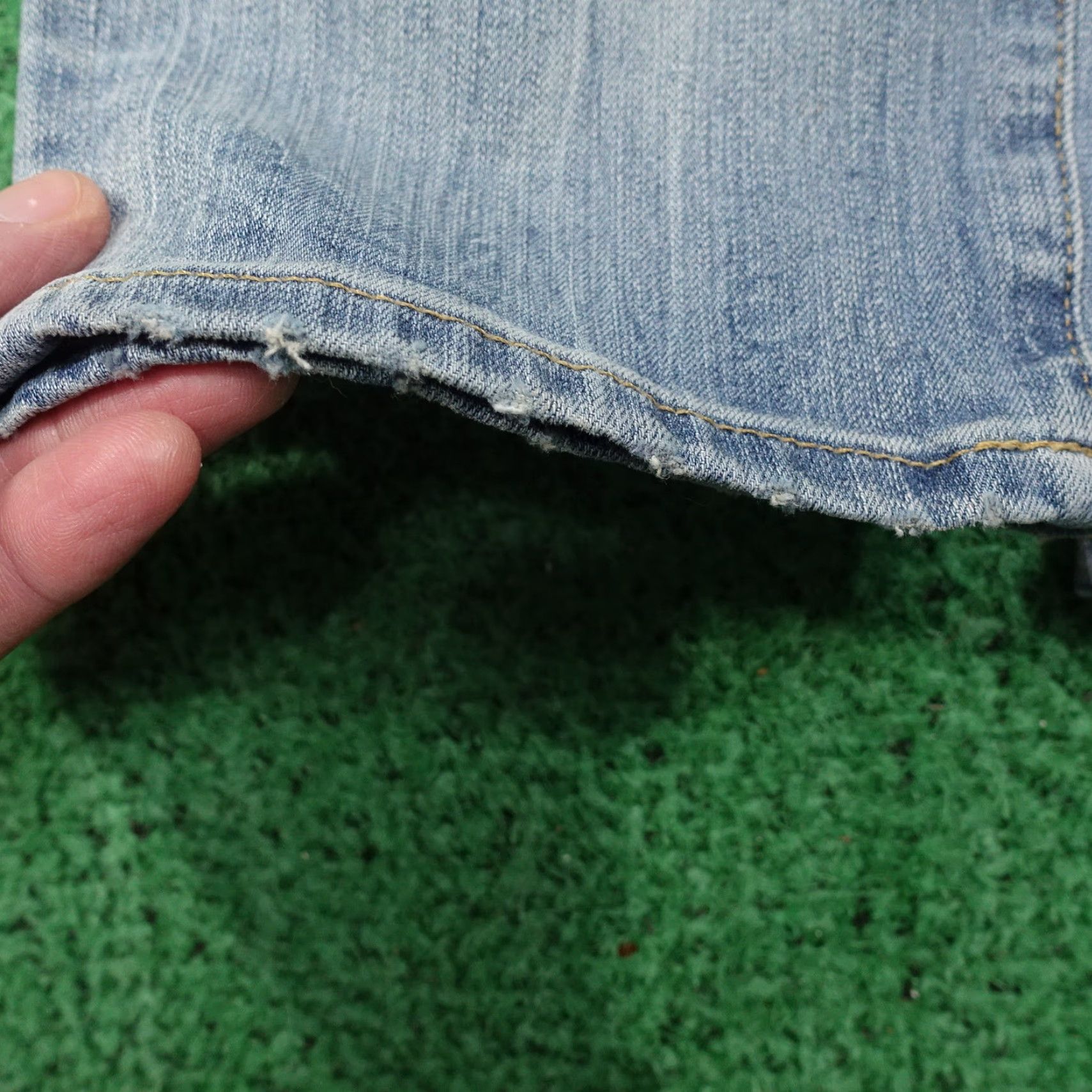 American Eagle Outfitters American Eagle Mens Jeans Size 28x32 Straight Fit Cotton Blue Vintage-Inspired Fashion Size US 28 / EU 44 - 4 Thumbnail