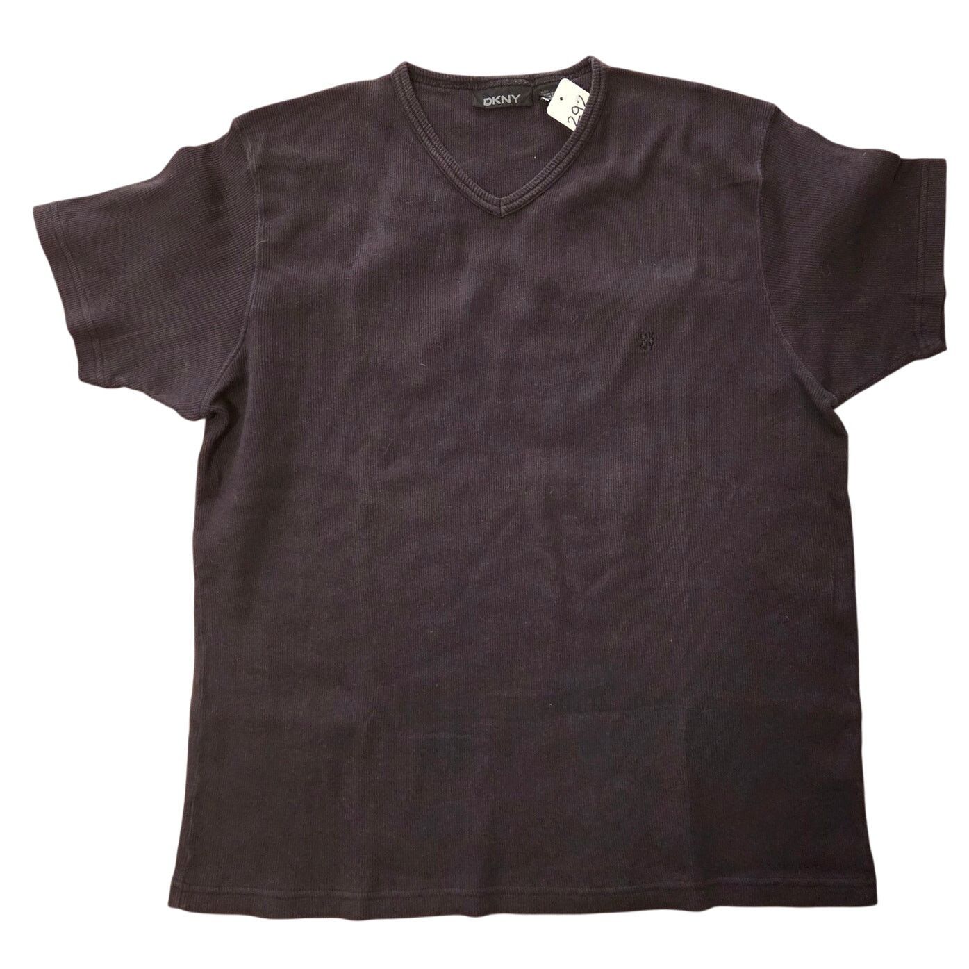 DKNY DKNY Women's Black Ribbed T-Shirt - Size XXL Size XXL / US 16-18 / IT 52-54 - 2 Thumbnail