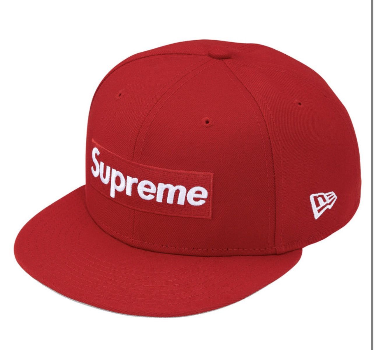 New Era × Supreme Supreme Rings Box Logo New Era® 7 5/8 Red | Grailed