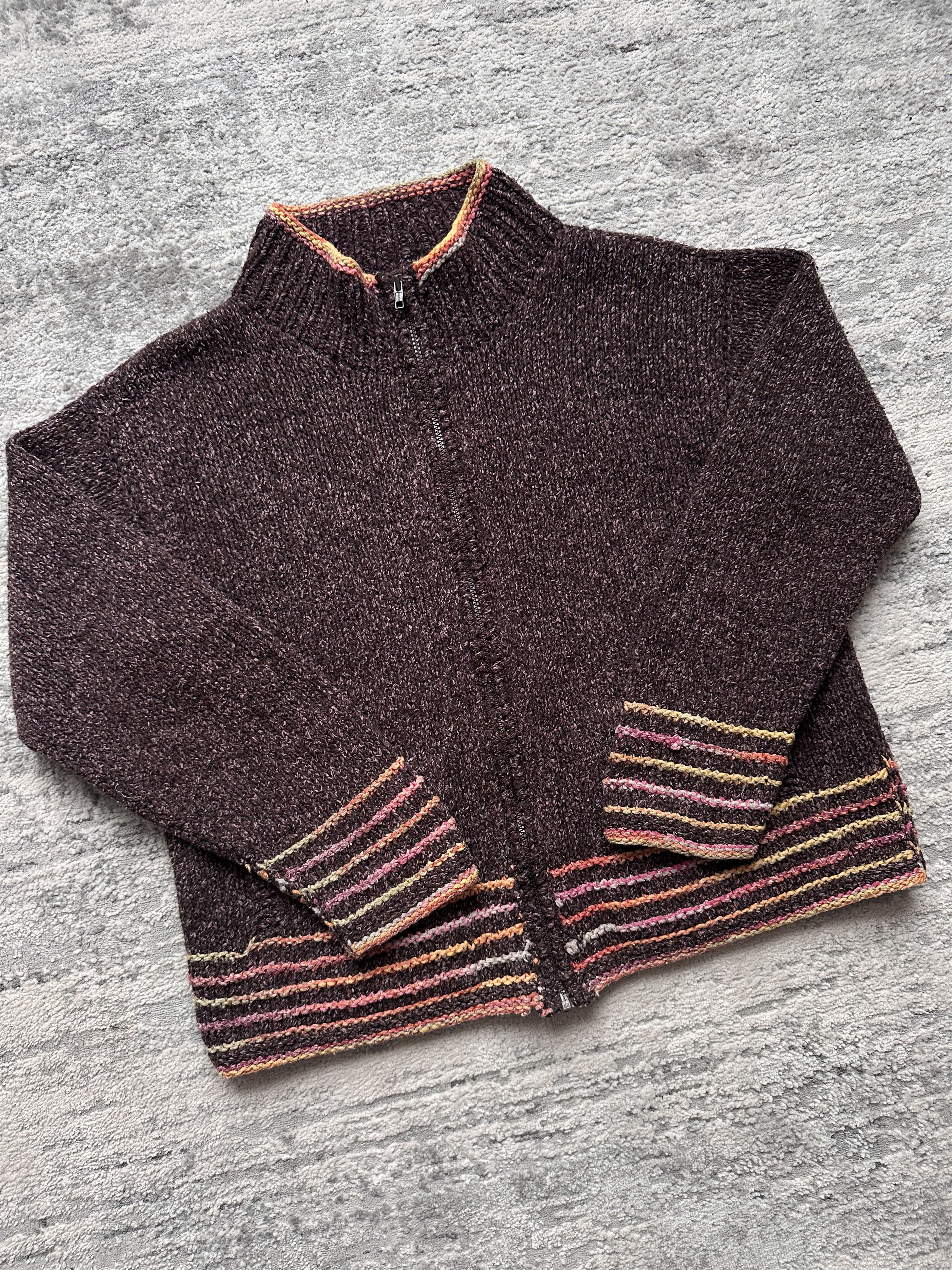 Other Pachamama Vintage Zip Sweater Size L / US 10 / IT 46 - 2 Thumbnail