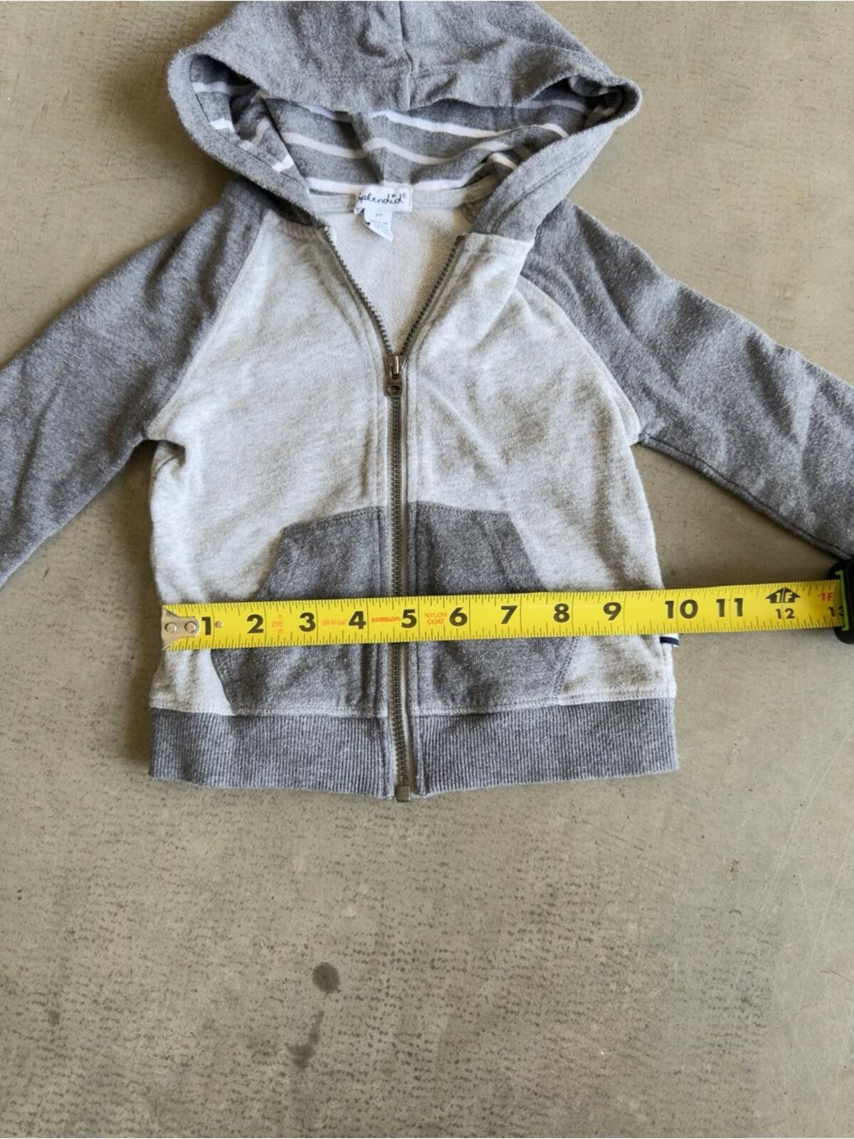 Splendid Splendid / Zip Hoodie Sweatshirt / Gray Colorblock 2T Size US XXS / EU 40 - 3 Thumbnail