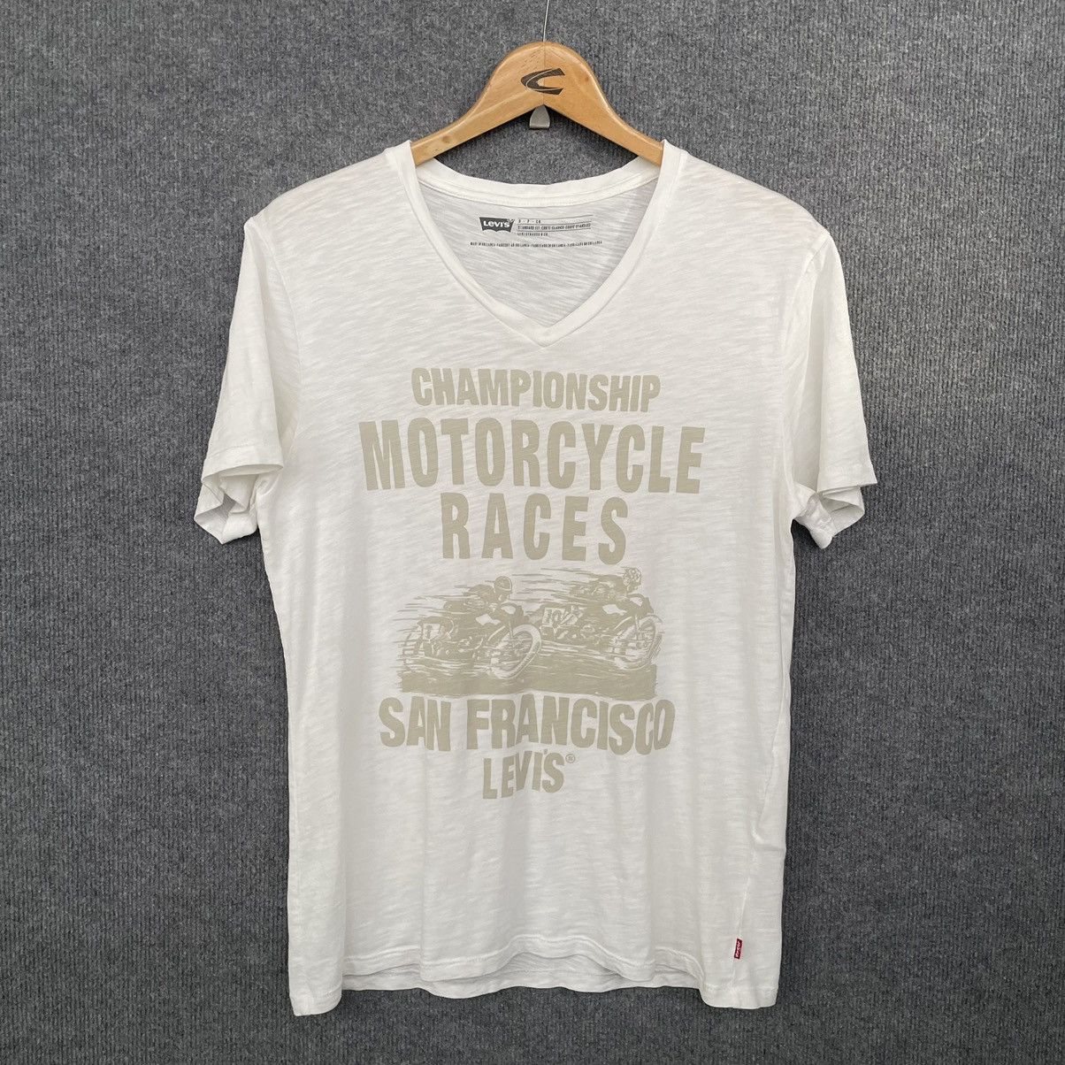Levi's Levis Championship Motorcycle Races Loopwheel Cotton Tee Size US S / EU 44-46 / 1 - 1 Thumbnail