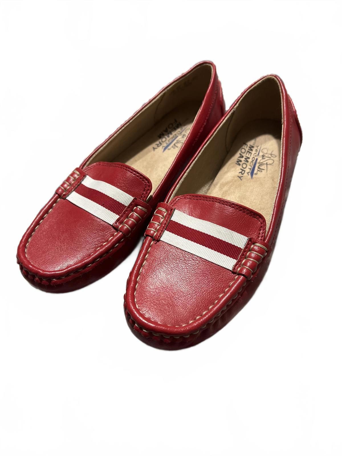 Other LifeStride Velocity Memory Foam Red Loafers Size US 6.5 / IT 36.5 - 3 Thumbnail