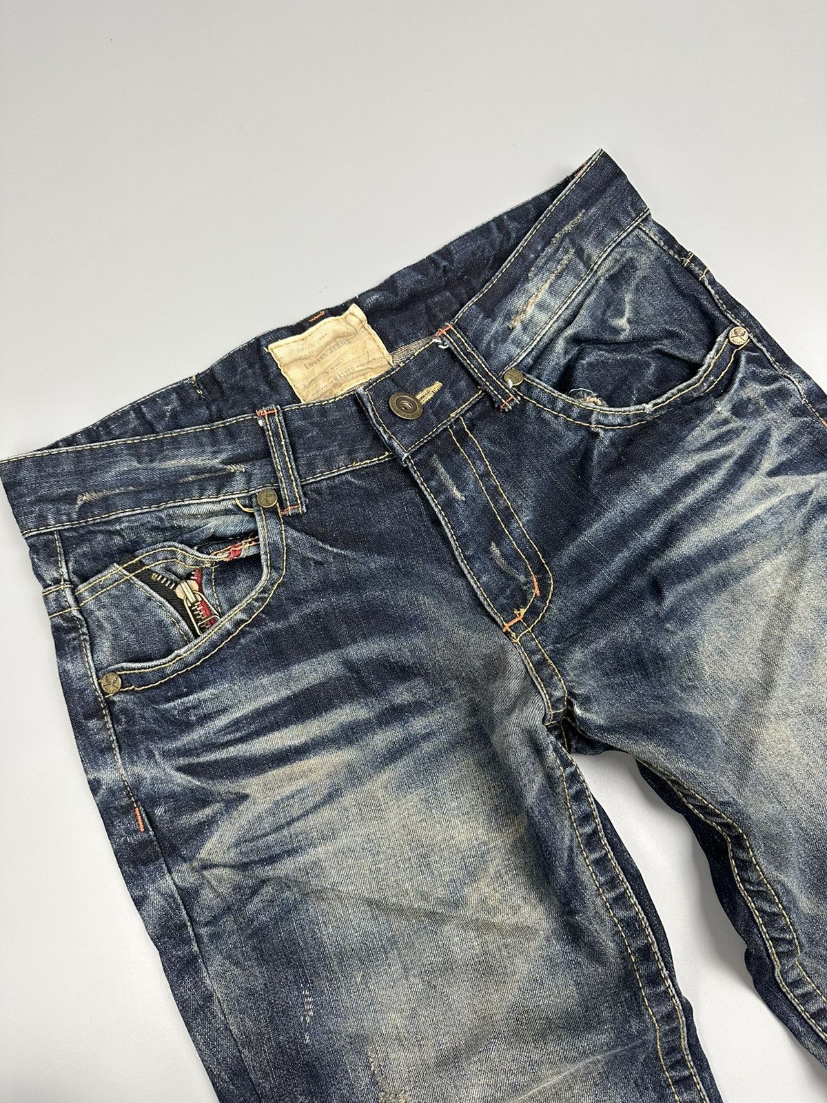 Japanese Brand Distressed Yoshitomo Nara X Lolita Flare Lightning Jeans Size US 34 / EU 50 - 6 Thumbnail
