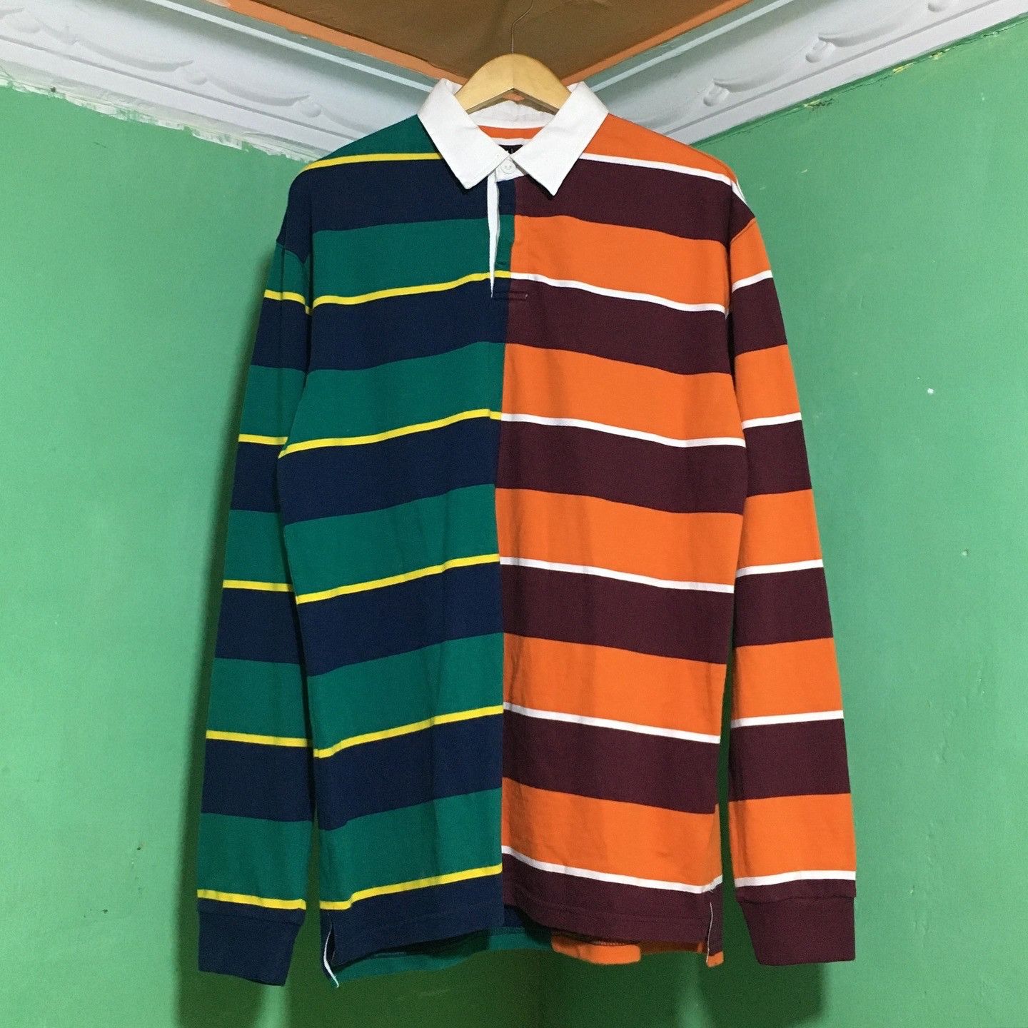 Designer Par Simons Polo Rugby Shirt Two Tone Size US L / EU 52-54 / 3 - 1 Thumbnail