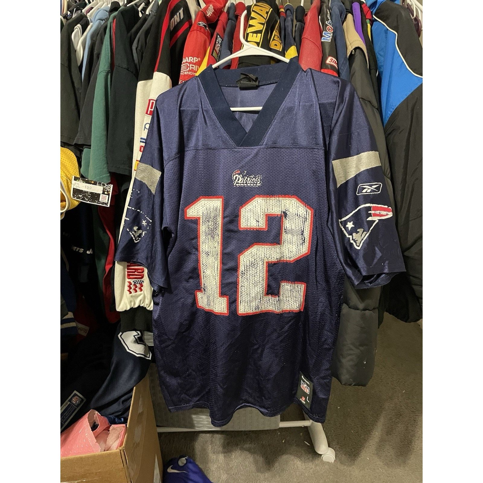 Reebok Size L-Reebok Tom Brady New England Patriots Home Jersey NFL Size US L / EU 52-54 / 3 - 1 Thumbnail