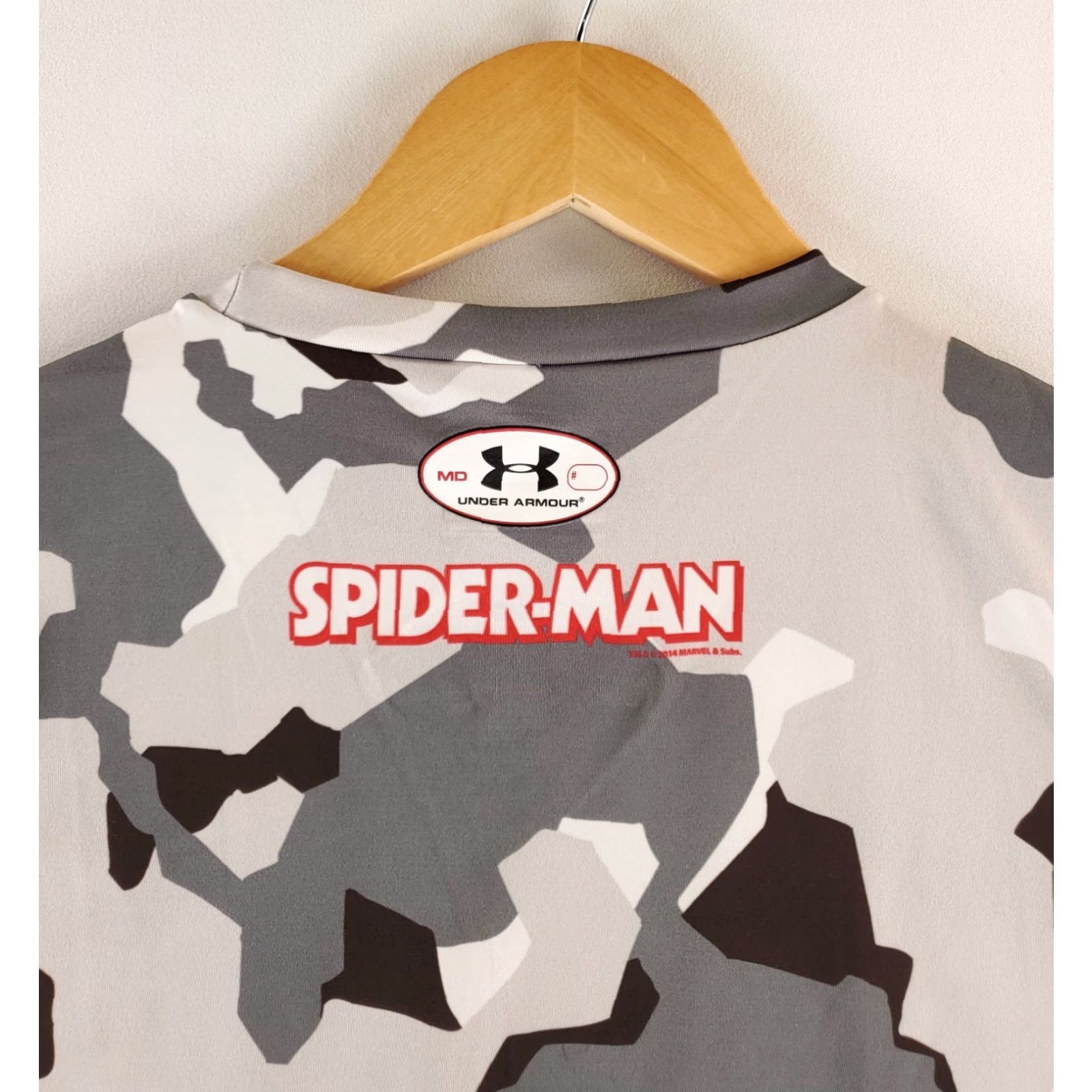 Under Armour Under Armour Spider-Man Compression HeatGear Shirt Gray Camo Mens M Shirt Size US M / EU 48-50 / 2 - 4 Thumbnail