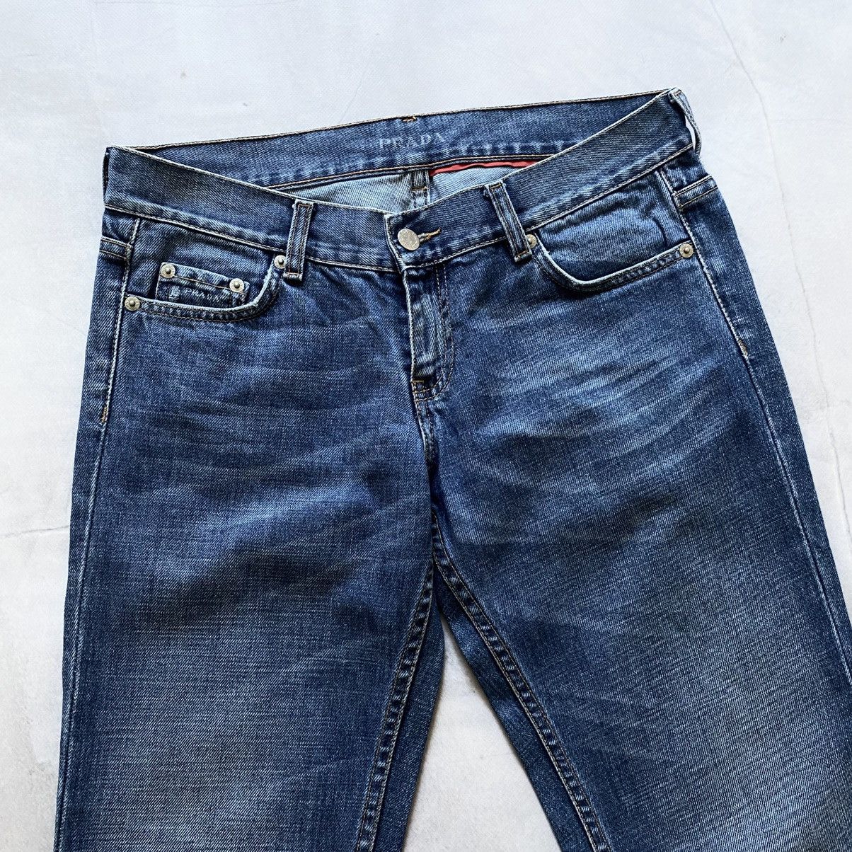Prada × Vintage Prada Regular Fit Logo Womens Denim Jeans Y2K Size 28" / US 6 / IT 42 - 8 Thumbnail