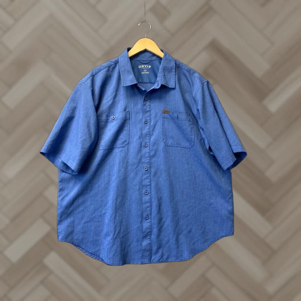 Orvis Orvis Mens Shirt XXL Blue Safari Fishing Outdoor Hiking Cargo 131-43 Size US XXL / EU 58 / 5 - 1 Thumbnail