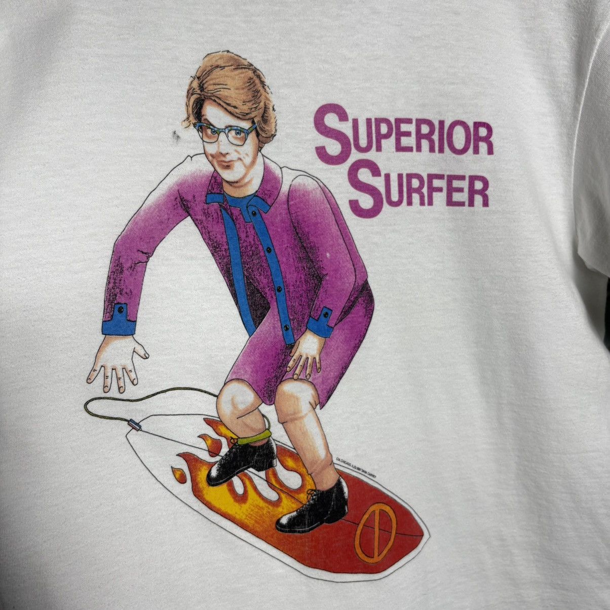 Vintage Vintage 80s Dana Carvey Superior Surfer Surf Parody T-Shirt Size US L / EU 52-54 / 3 - 3 Thumbnail