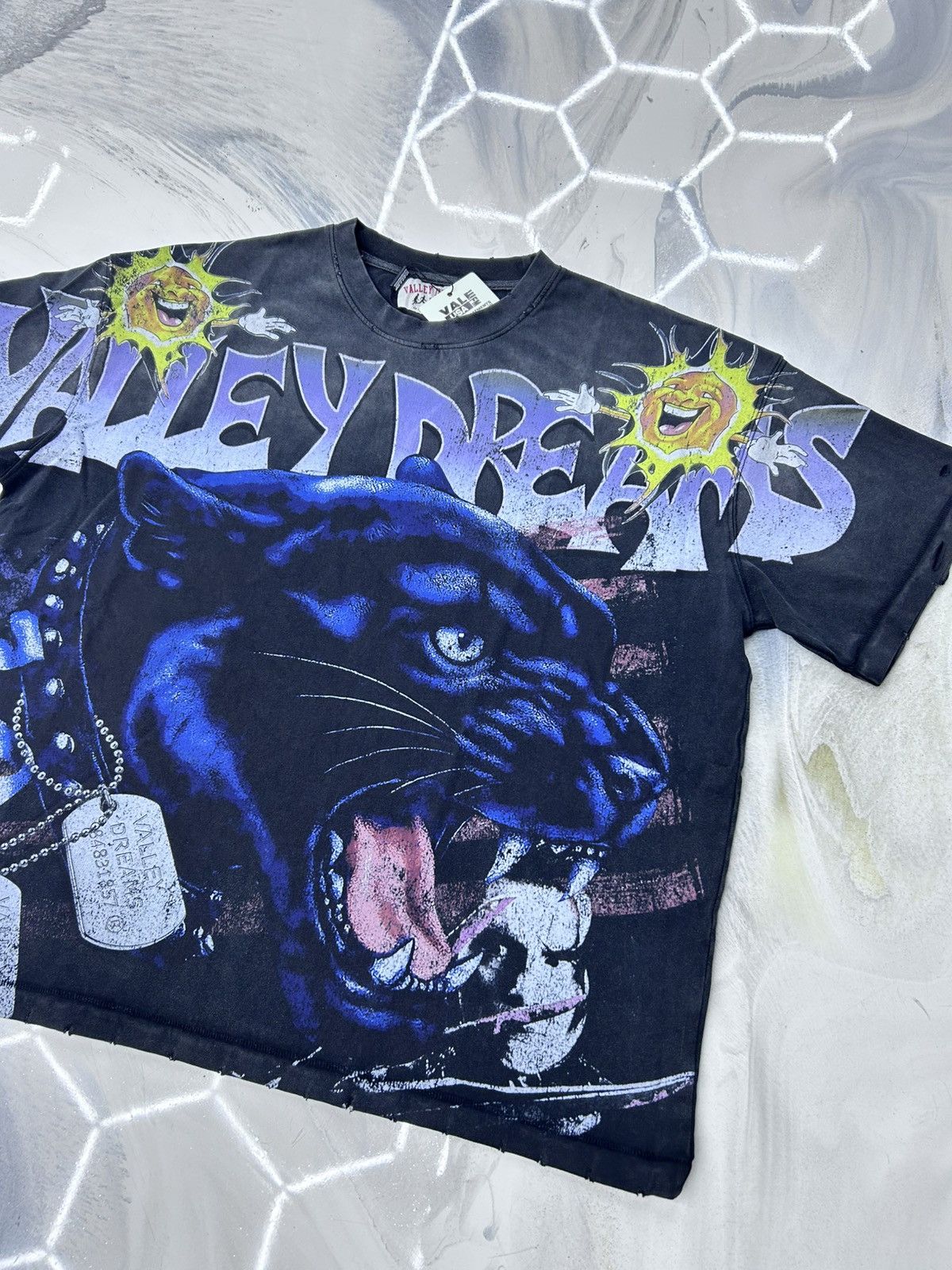 Vale Vale Fury Panther Big Tee Black Blue Yellow Size L Size US L / EU 52-54 / 3 - 5 Thumbnail