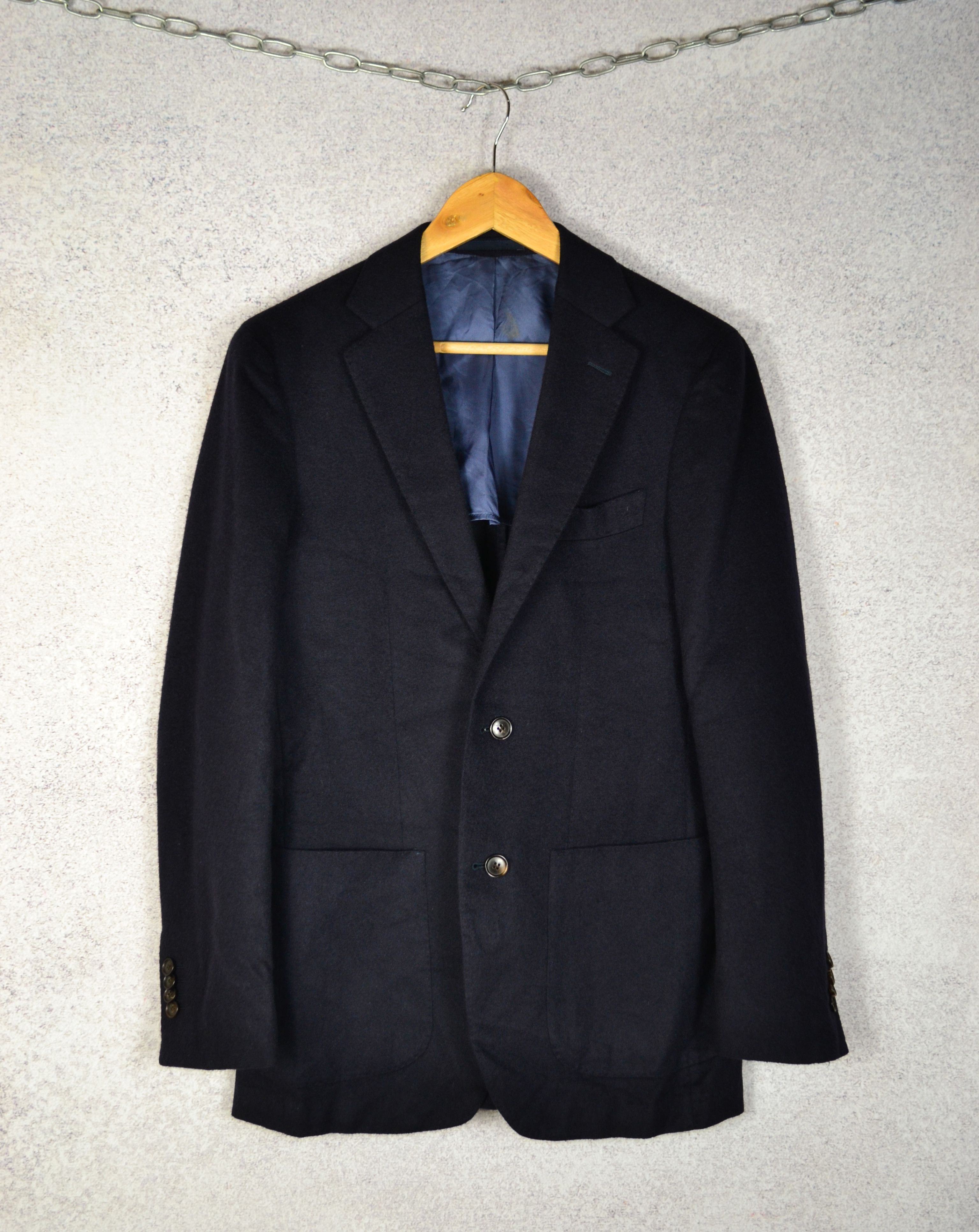 Suitsupply SUITSUPPLY HAVANA HL 100% PURE CASHMERE Dark Blue Blazer Size 44S - 2 Thumbnail