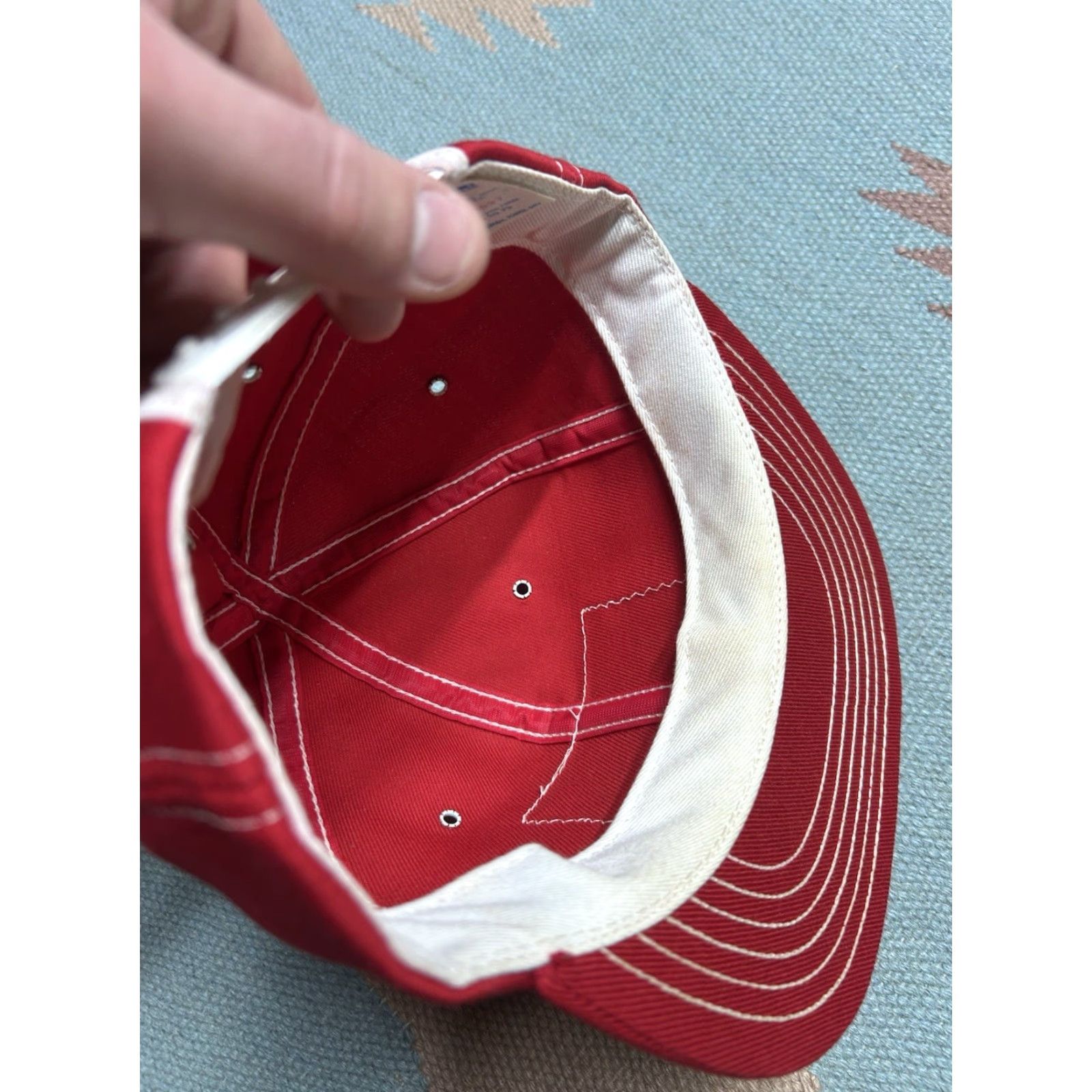 Vintage VINTAGE 80s Snapback Hat Cap Pag Seeds Patch Farm Feed Red Made in USA Horizon Men Adjustable USA Cap Hat Snapback Size ONE SIZE - 6 Thumbnail