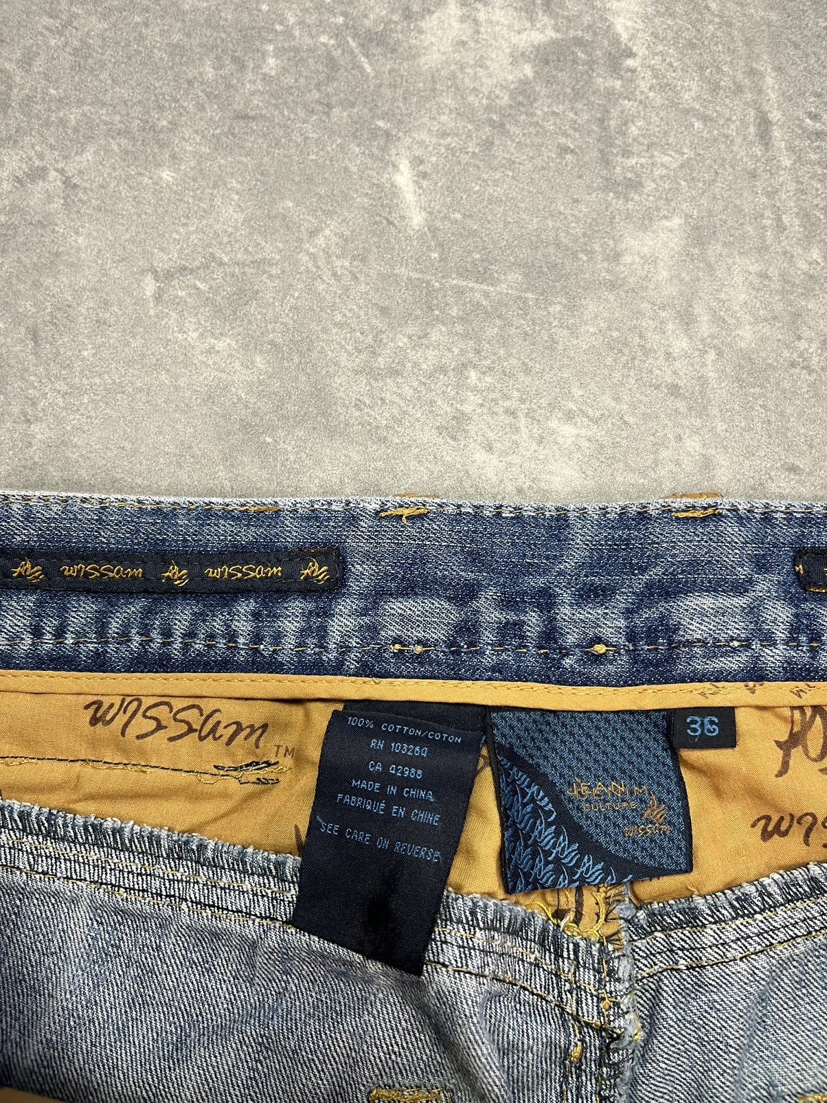 Al Wissam Al Wissam Y2K Embroidered Logo Baggy Denim Shorts Jorts 36 Size US 36 / EU 52 - 8 Thumbnail