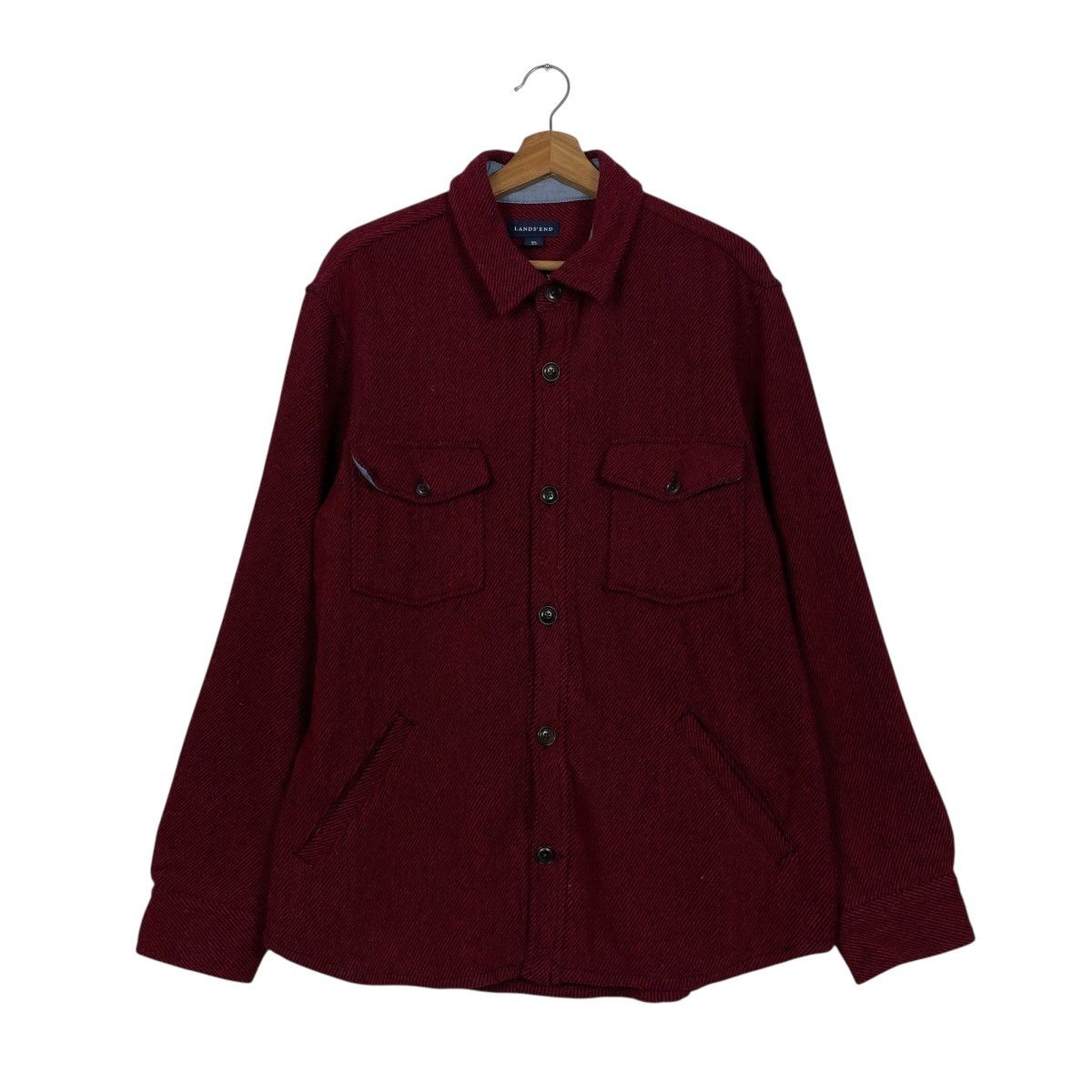 Lands' End Lands' End Wool Casual Jacket Size US L / EU 52-54 / 3 - 1 Thumbnail