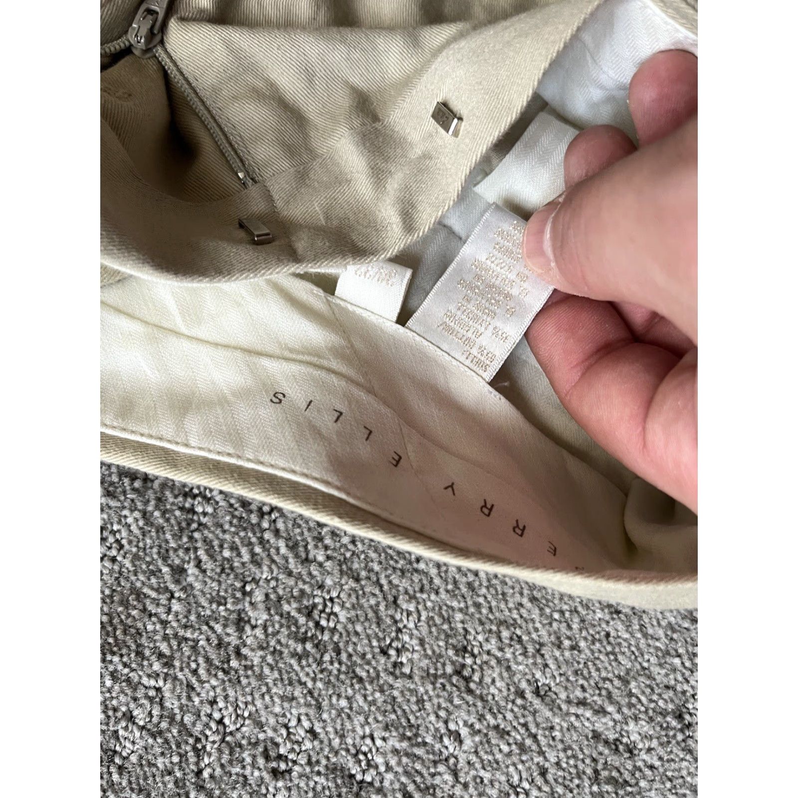 Perry Ellis Perry Ellis Pants Men's 34x32 Beige Cotton Blend Flat Front Chino Straight Waist 34 Inseam 32 Casual Workwear Bagged Shirt? Size US 34 / EU 50 - 5 Thumbnail
