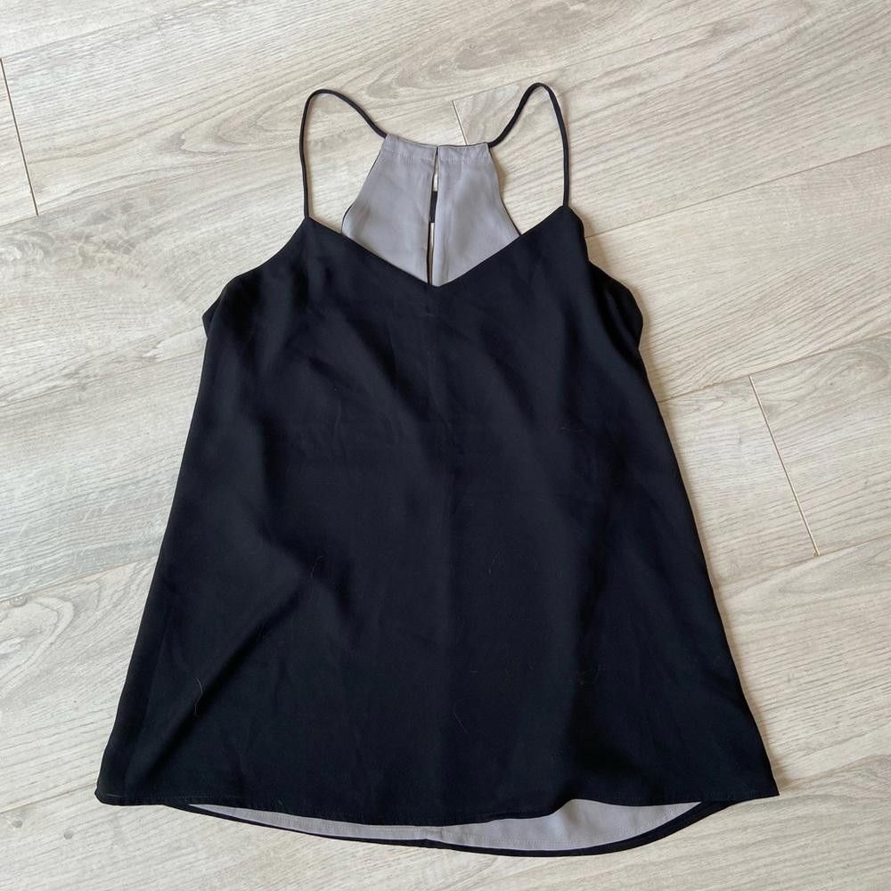 Designer Chic Black and Gray Spaghetti Strap Top Size S / US 4 / IT 40 - 1 Thumbnail