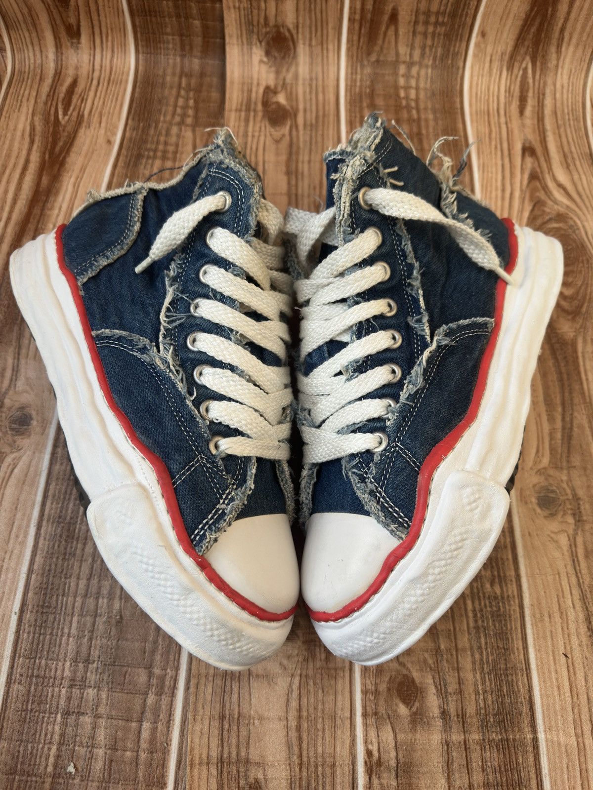 Maison MIHARA YASUHIRO × Nigel Cabourn MMY Denim x Nigel Cabourn Melted Sole Sneakers Size US 8 / EU 41 - 7 Thumbnail
