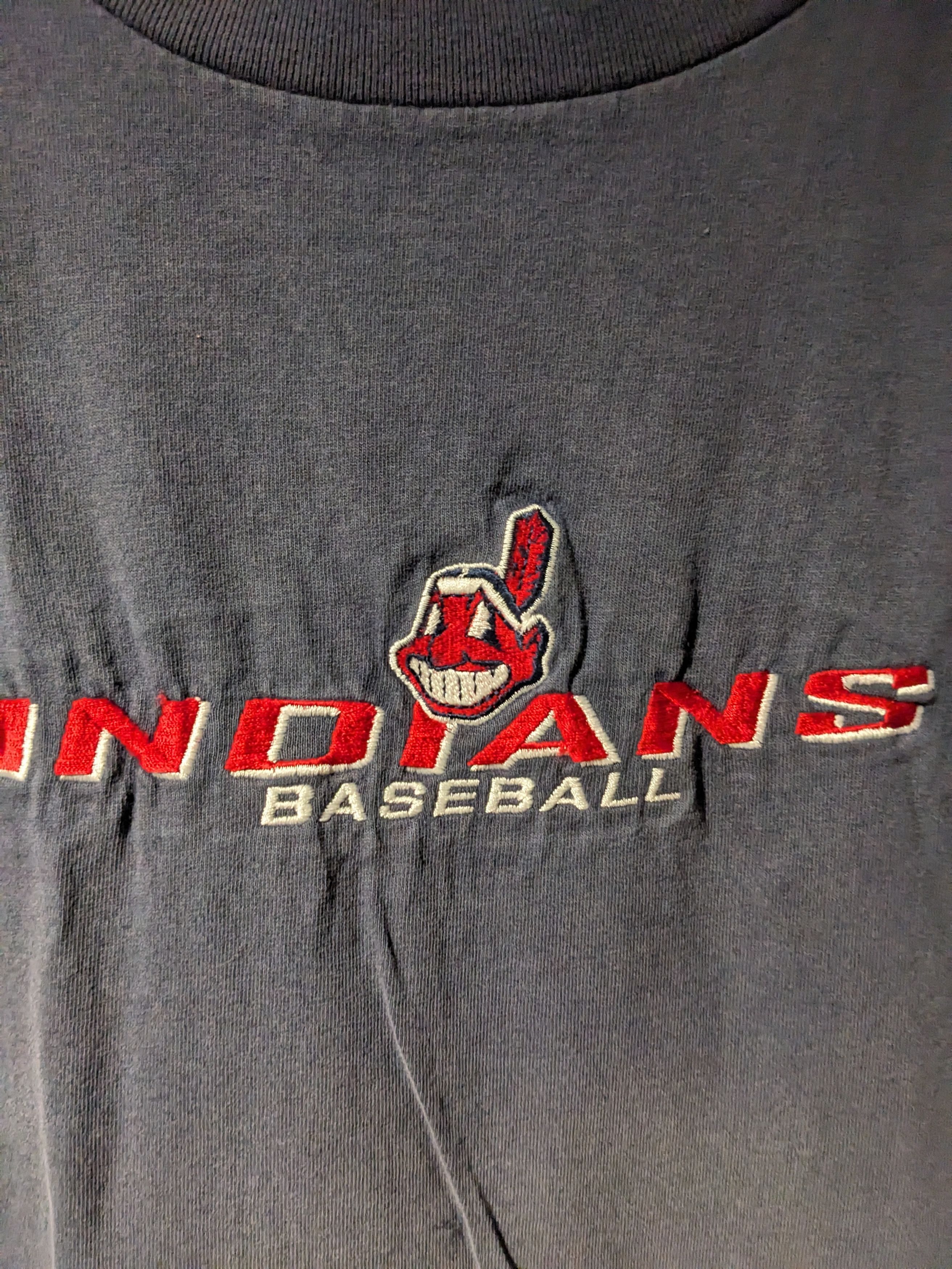 Vintage Vintage 90s Cleveland Indians Baseball MLB Sports T-Shirt Size US L / EU 52-54 / 3 - 2 Thumbnail