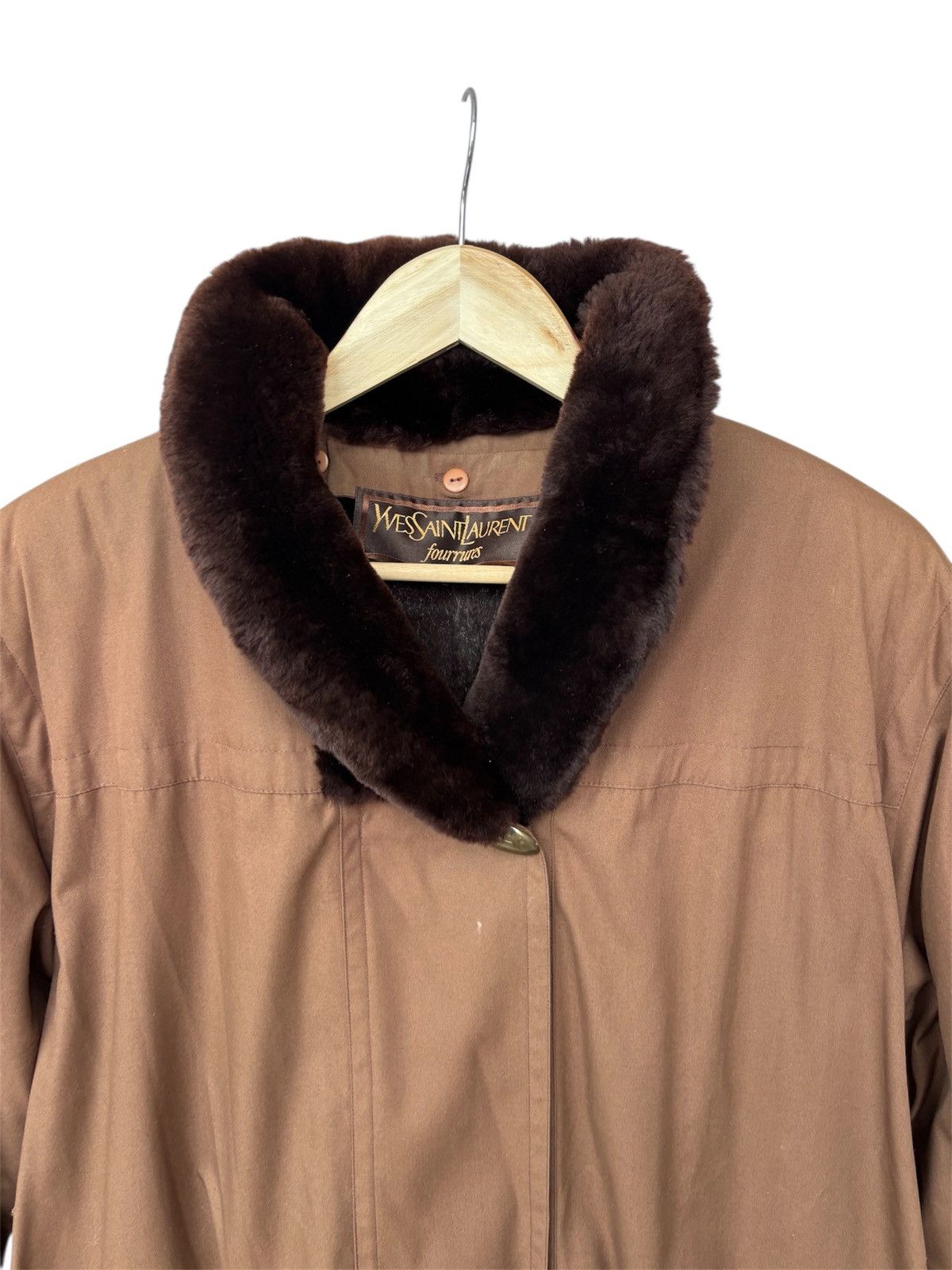 Yves Saint Laurent Vintage Yves Saint Laurent Shearling Trench Coat Size S / US 4 / IT 40 - 4 Thumbnail