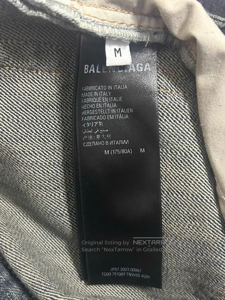 Balenciaga Balenciaga size M Washed Flared Letter Logo Denim Pants Size US 27 - 5 Thumbnail