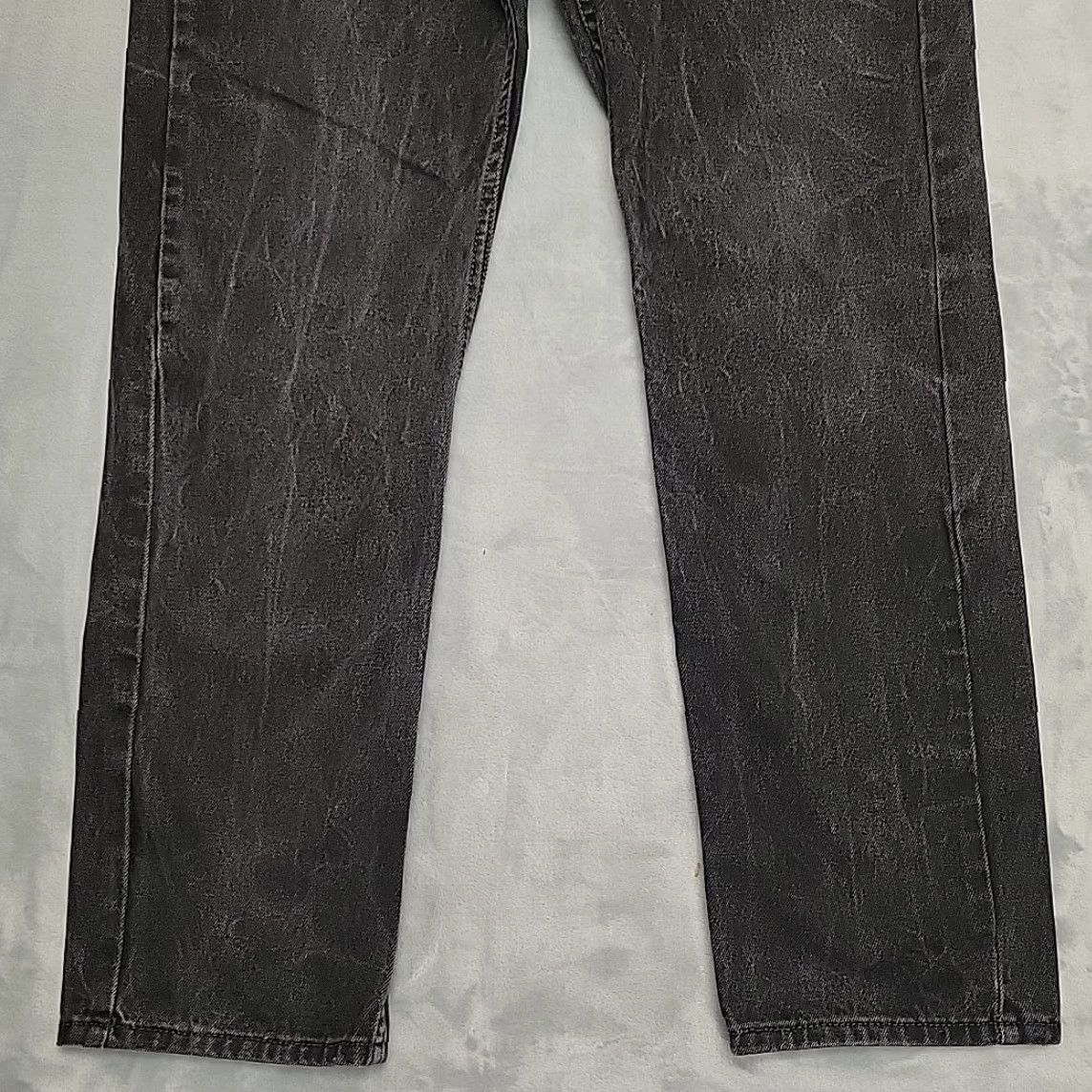 Denime Levis Jeans Mens 33x32 Black 505 Denim 100% Cotton Straight Leg Casual Pants Size US 33 - 2 Thumbnail