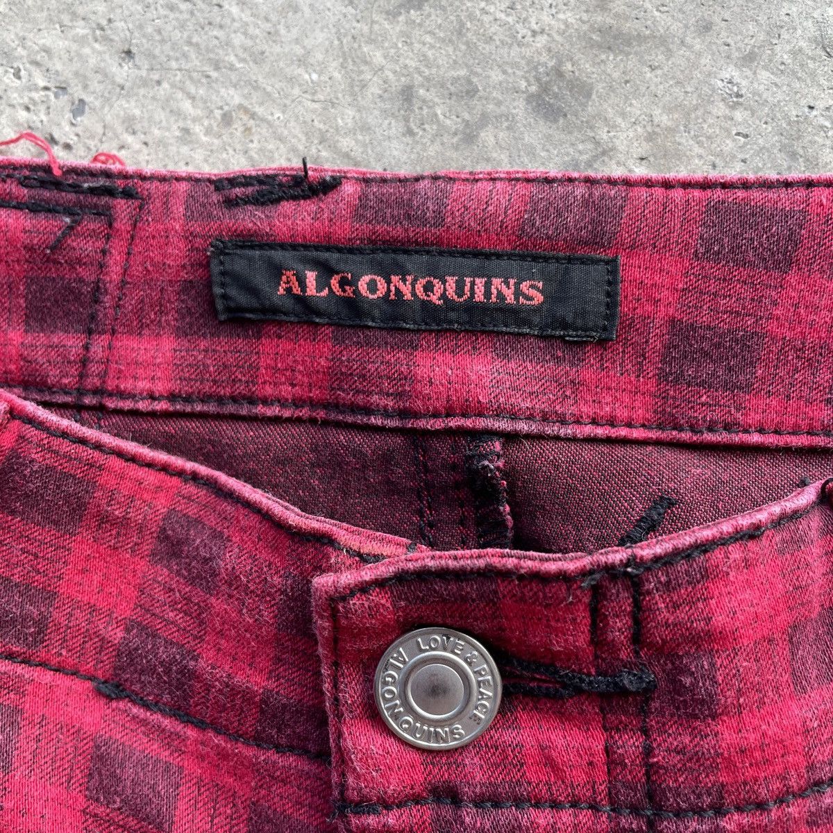 If Six Was Nine × Japanese Brand × Seditionaries Vintage Algonquins Punk Bondage Checkred Ankle Zip RARE Pant Size US 27 - 6 Thumbnail