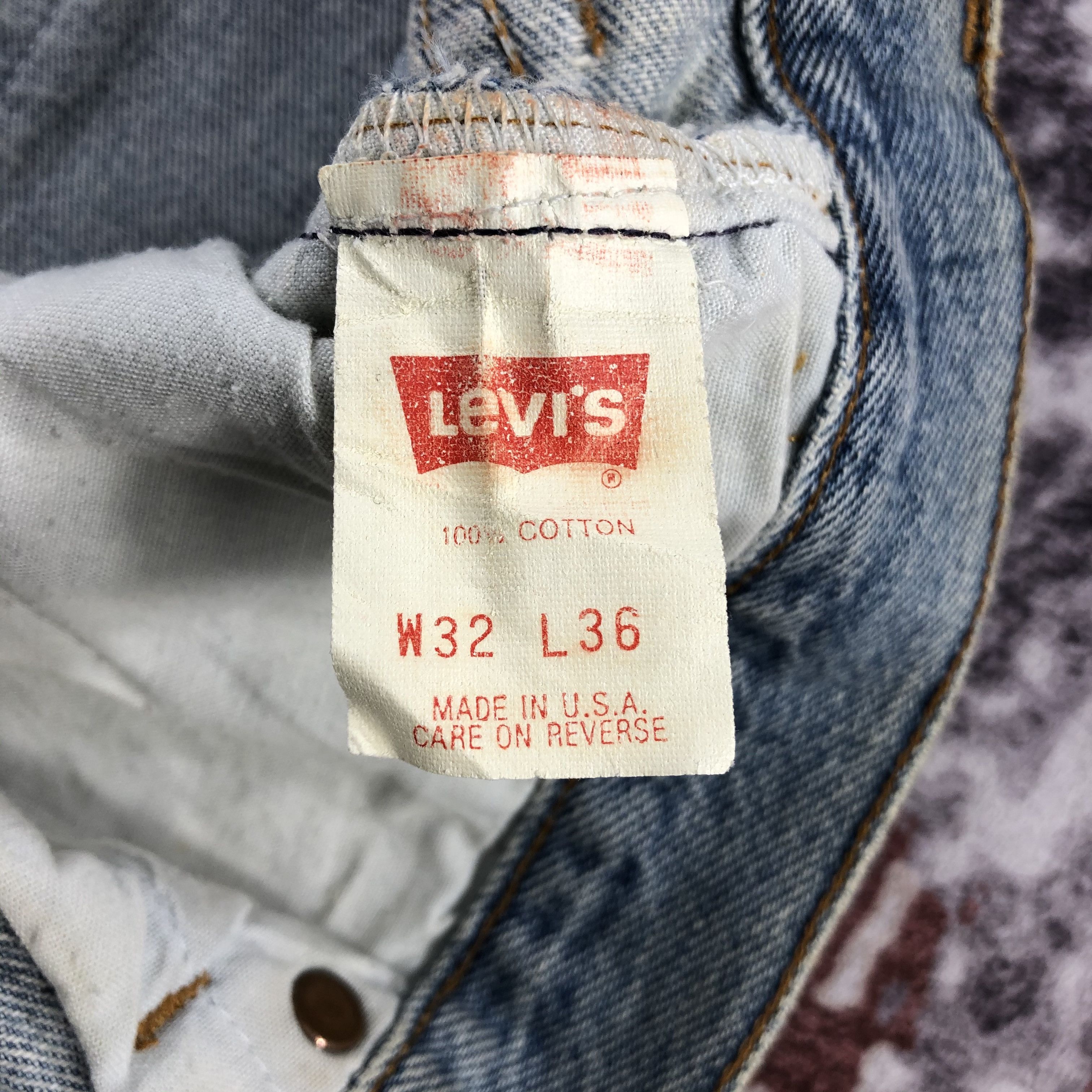 Levi's Vintage 90s Light Wash Levis 501 Jeans-JM2208 Size US 31 - 11 Thumbnail