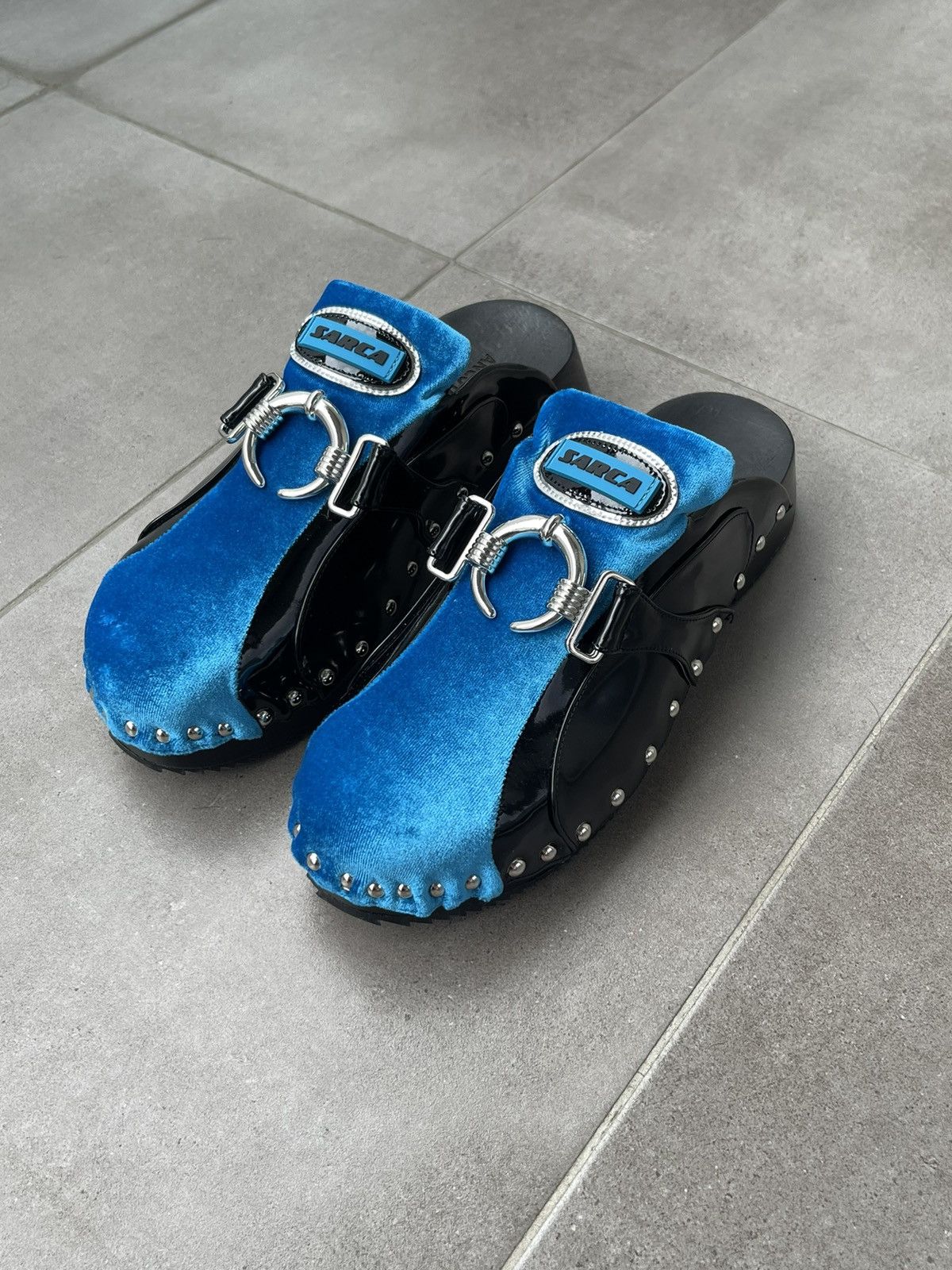 Ancuta Sarca !DS! SS23 Ancuta Sarca Beetle Velvet Leather Trainer Clogs Size US 9 / IT 39 - 4 Thumbnail