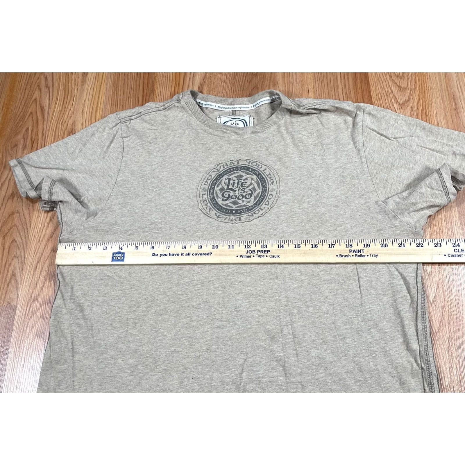 Life is Good Life is Good T-Shirt Mens L Beige Do What You Like Like What You Do Cotton Size US L / EU 52-54 / 3 - 6 Thumbnail