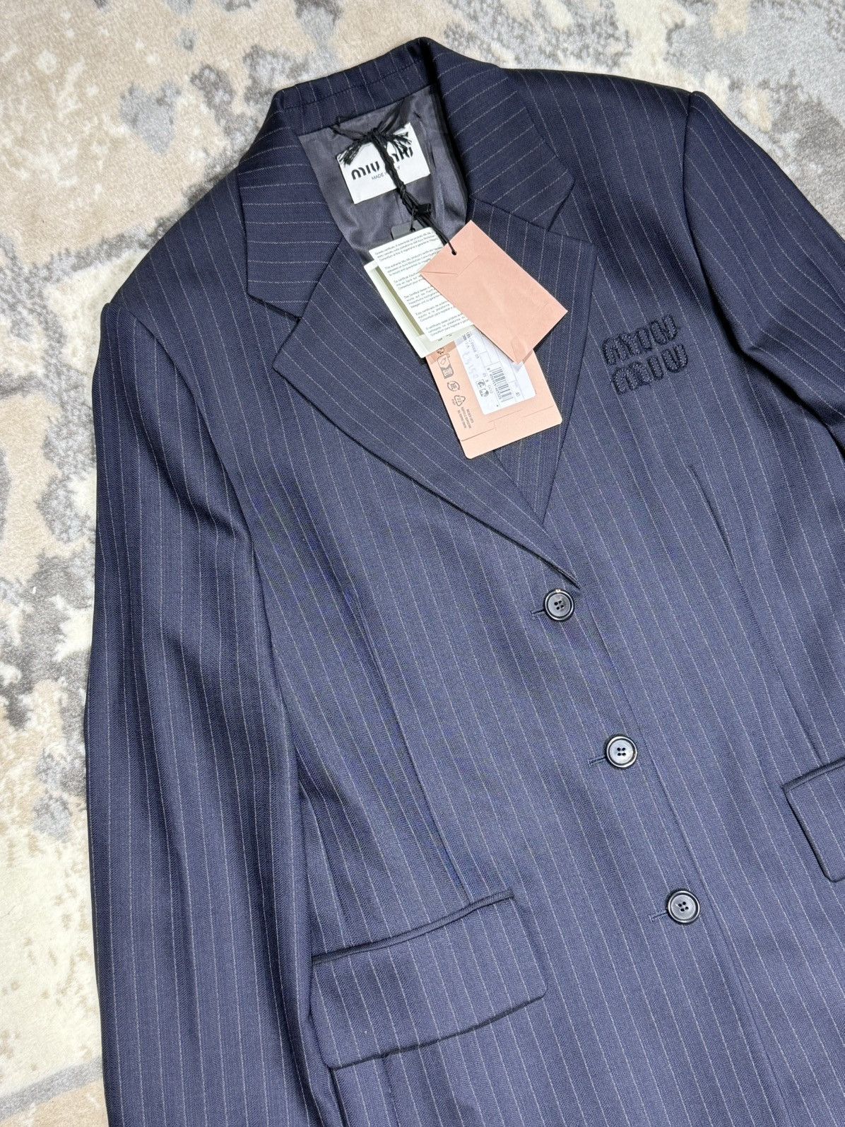 Miu Miu RARE Miu miu pinstripes single breasted coat Size US M / EU 48-50 / 2 - 3 Thumbnail