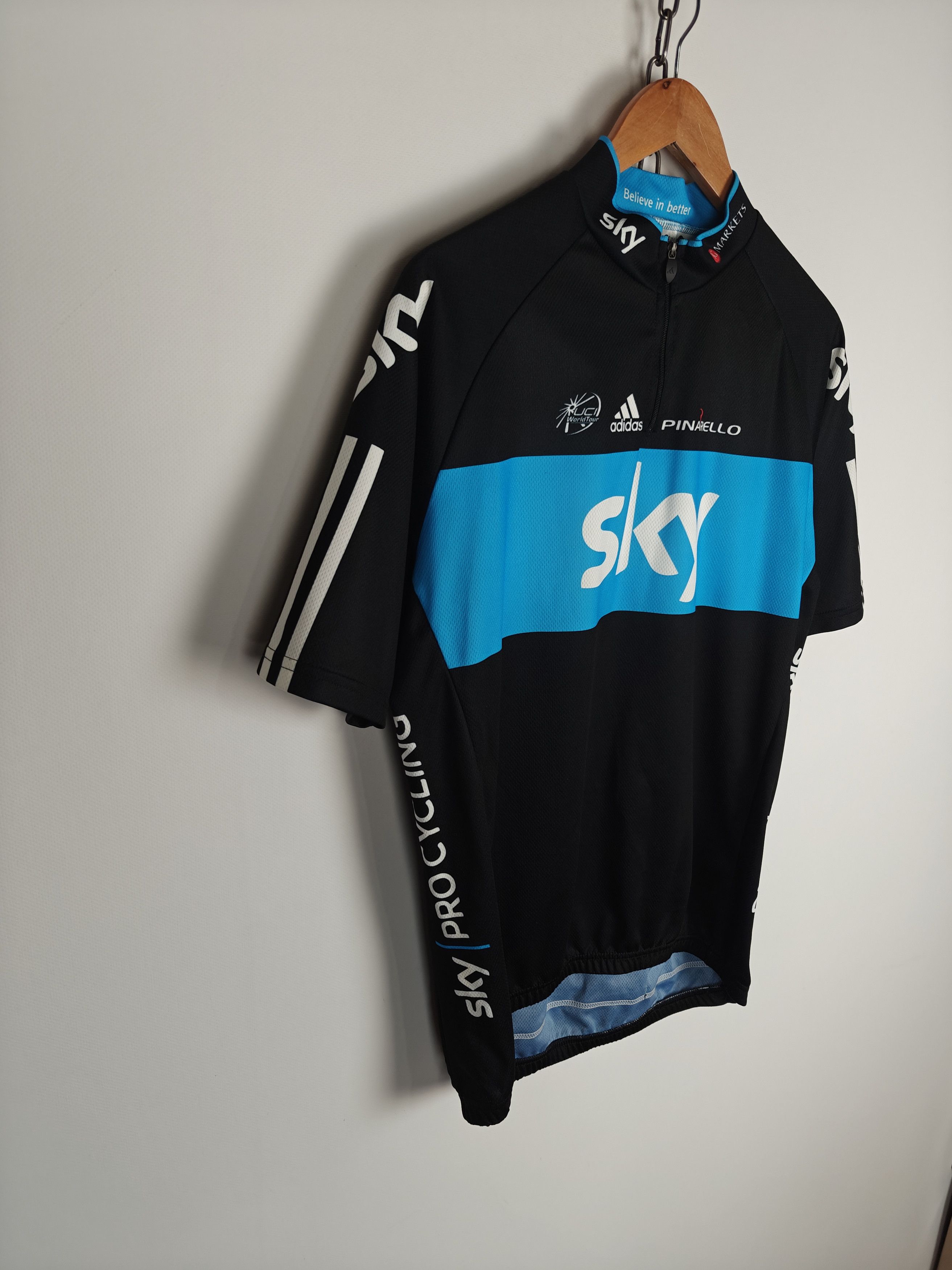 Adidas Adidas Pinarello Sky Jersey T-Shirt Zip Pro Cycling size L Size US L / EU 52-54 / 3 - 4 Thumbnail