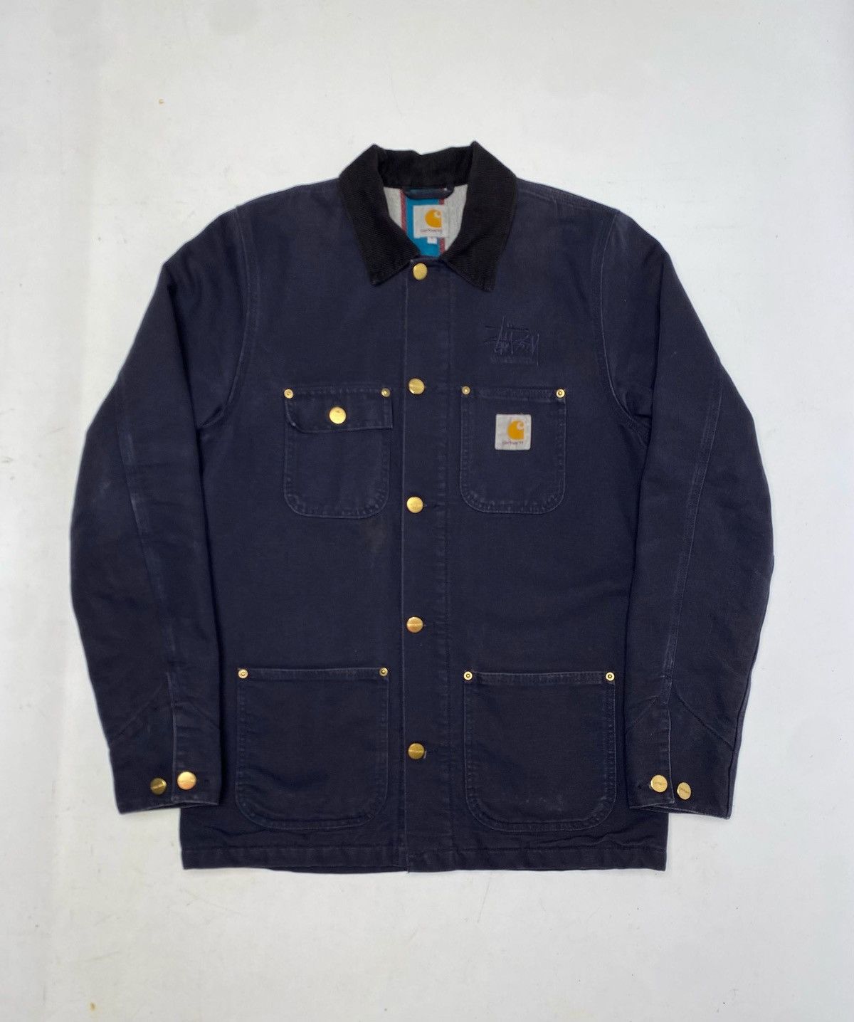 image of Chore Coat Carhartt Wip X Stüssy in Blue, Men's (Size Small)