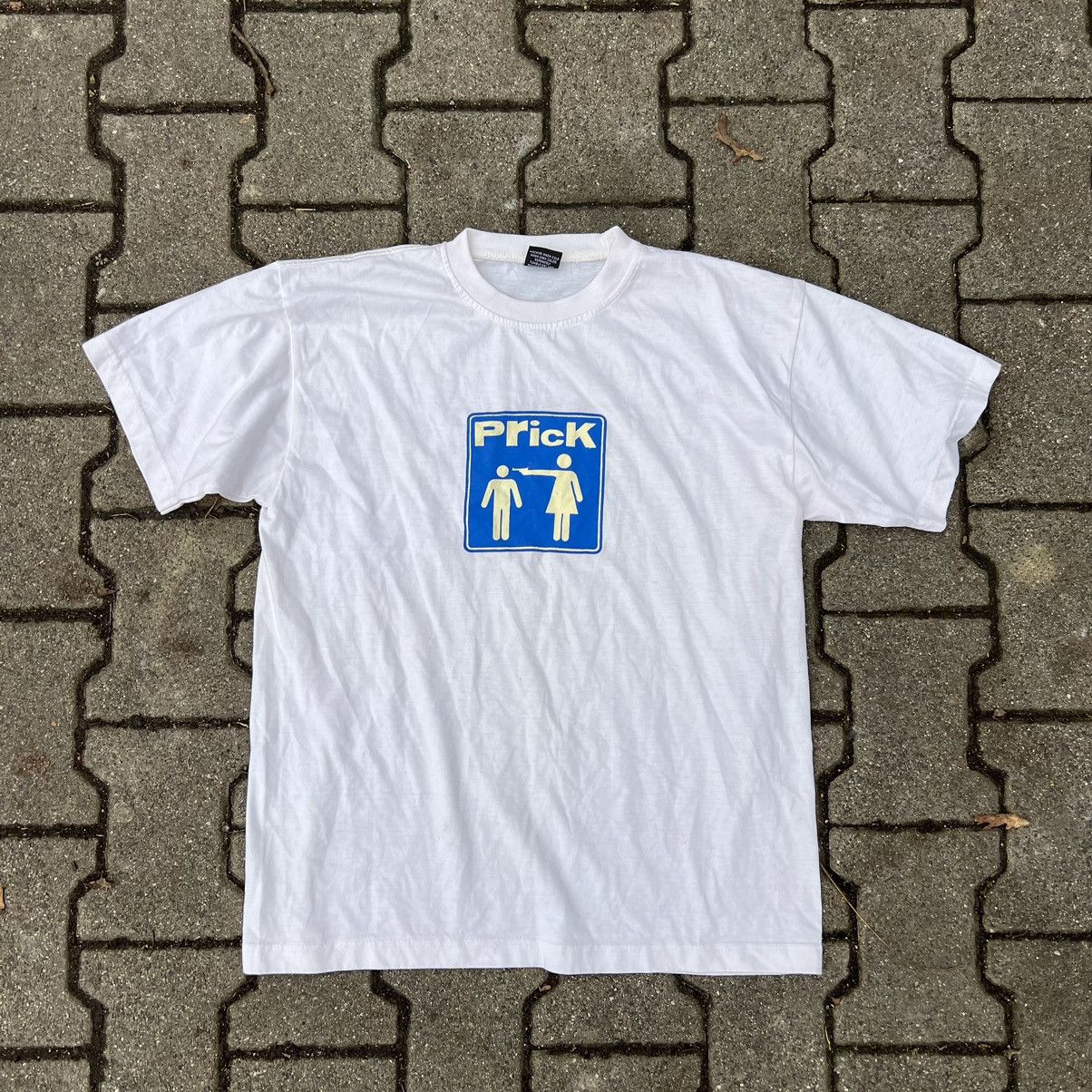 Vintage Vintage 90s SHOOT THE PRICK No Abuse T Shirt Single Stitch Size US L / EU 52-54 / 3 - 1 Thumbnail