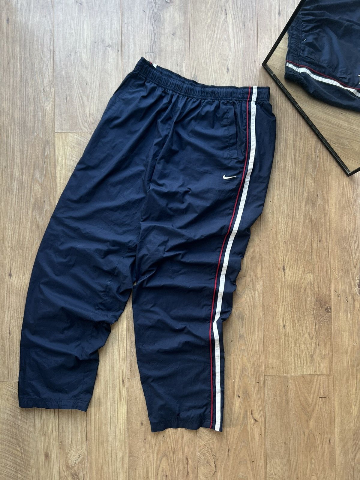 00’s NIKE BAGGY SWOOSH LOGO Y2K TRACK PANTS RARE