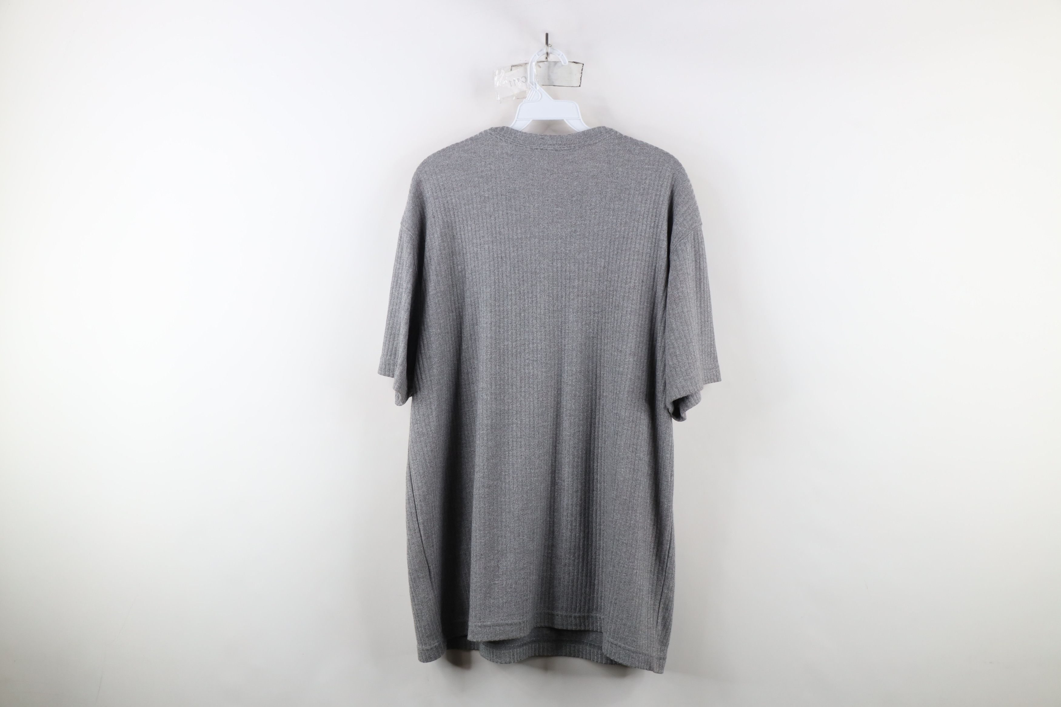 Vintage Vintage 90s Streetwear Ribbed Knit Short Sleeve T-Shirt Size US L / EU 52-54 / 3 - 9 Thumbnail