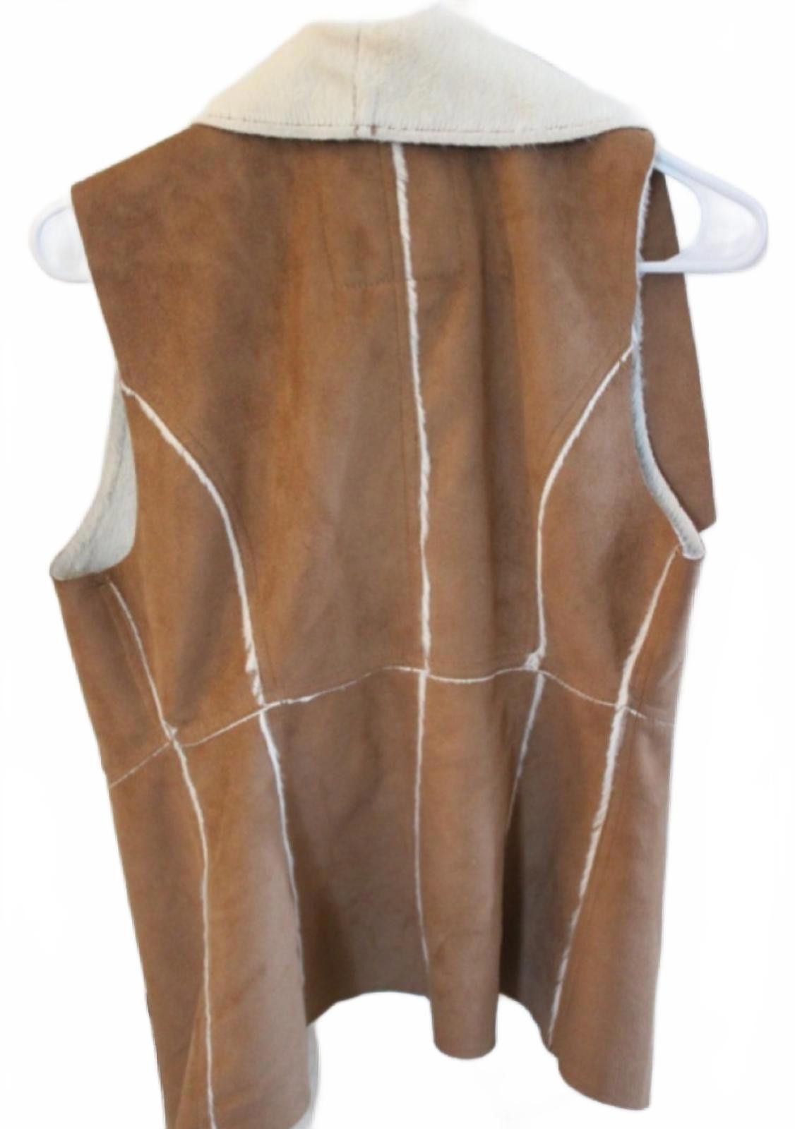 Other Me Jane Brown Faux Shearling Vest with Cream Lining Small Size S / US 4 / IT 40 - 3 Thumbnail