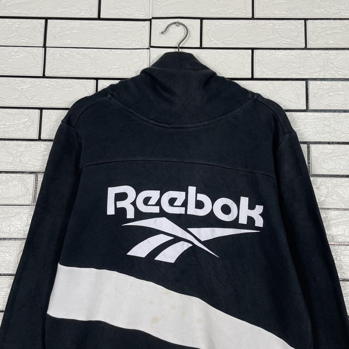 Reebok Reebok Big Logo Pullover Black Hoodie Size US L / EU 52-54 / 3 - 11 Thumbnail