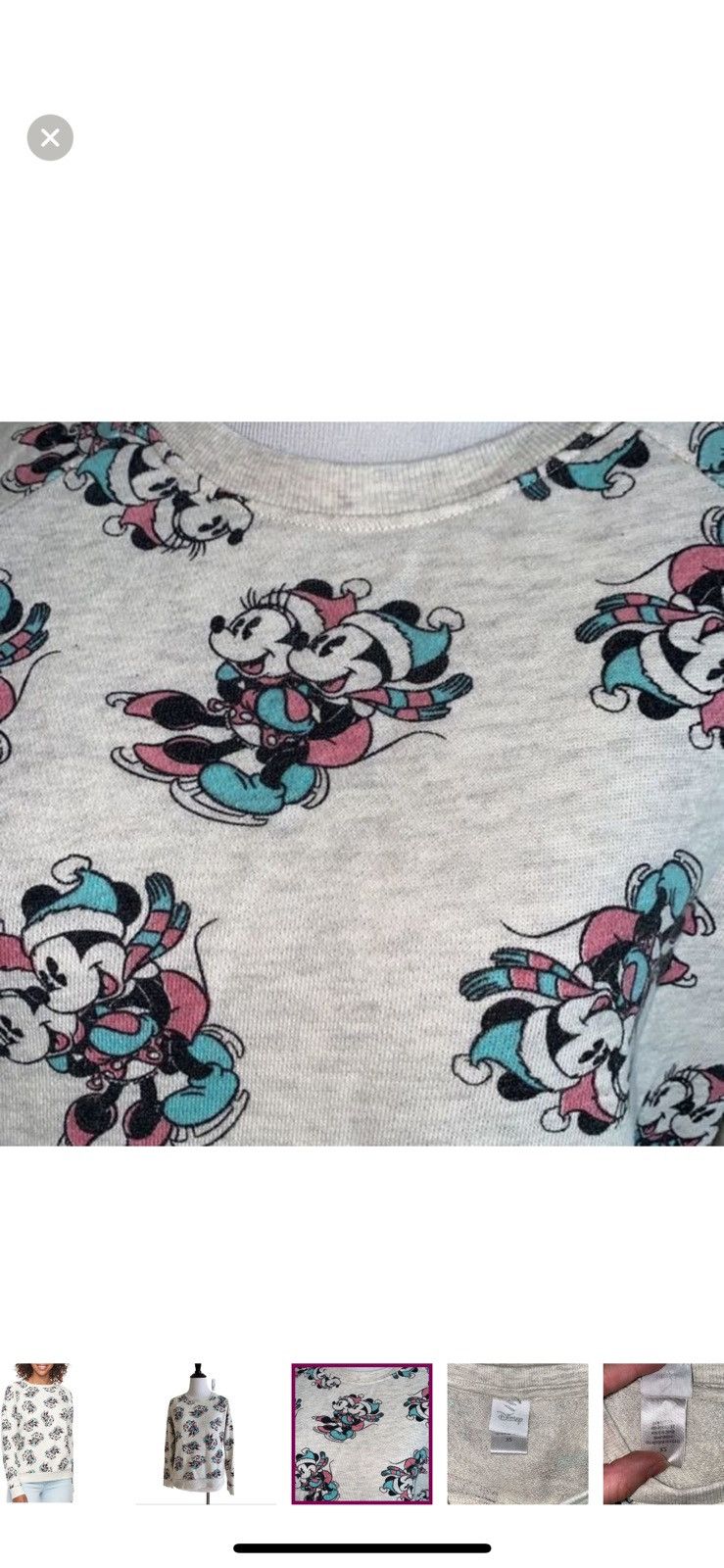 Disney Disney XS Minnie and Mickey ice skating crewneck sweatshirt Size XS / US 0-2 / IT 36-38 - 4 Thumbnail