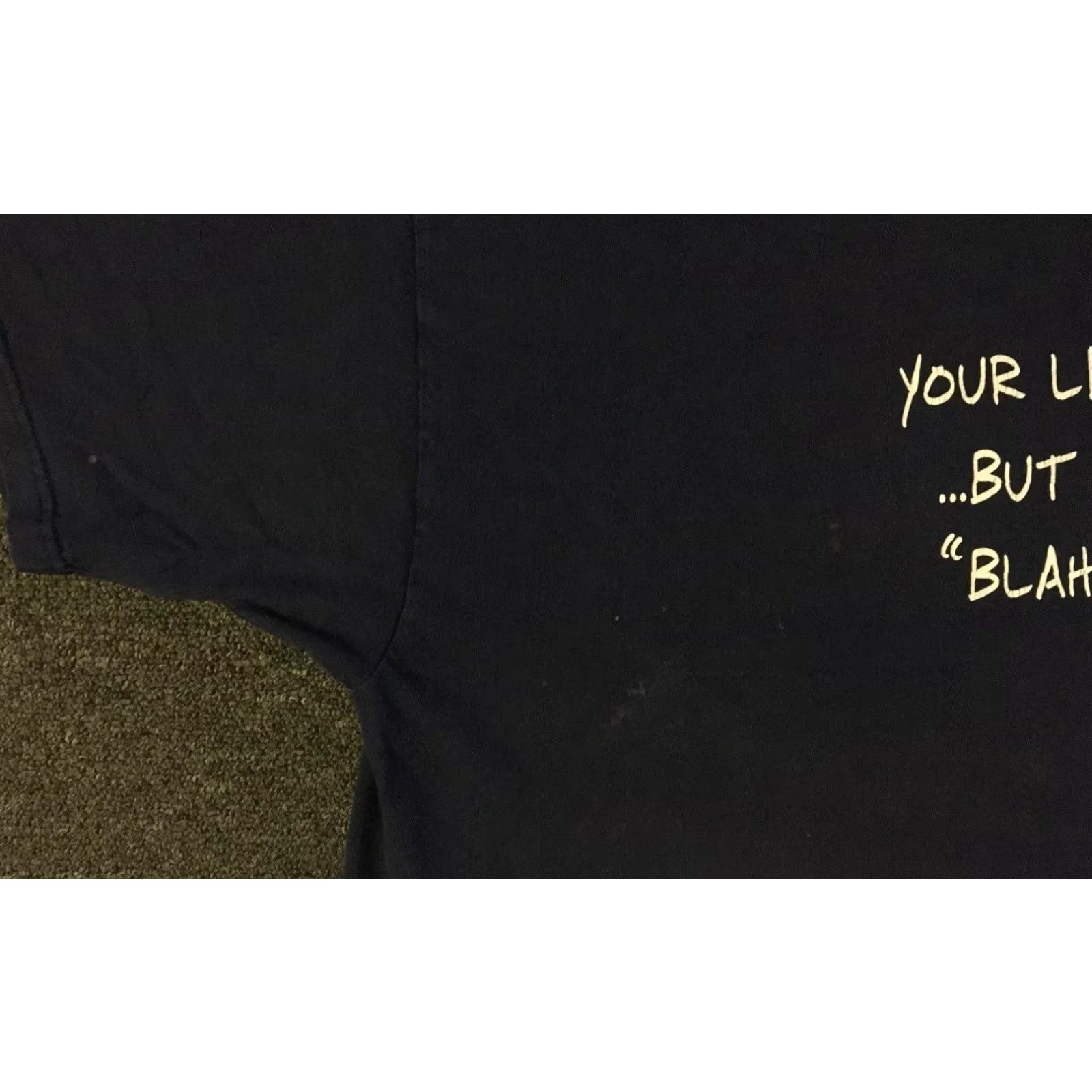 Vintage VINTAGE All I Hear Is Blah Blah Faded Distress Shirt 2XL Blue Trucker Grunge Sarcasm Mens Shirt 90s Y2K Funny Saying Distressed Band USA Humor Chem Size US XXL / EU 58 / 5 - 7 Thumbnail