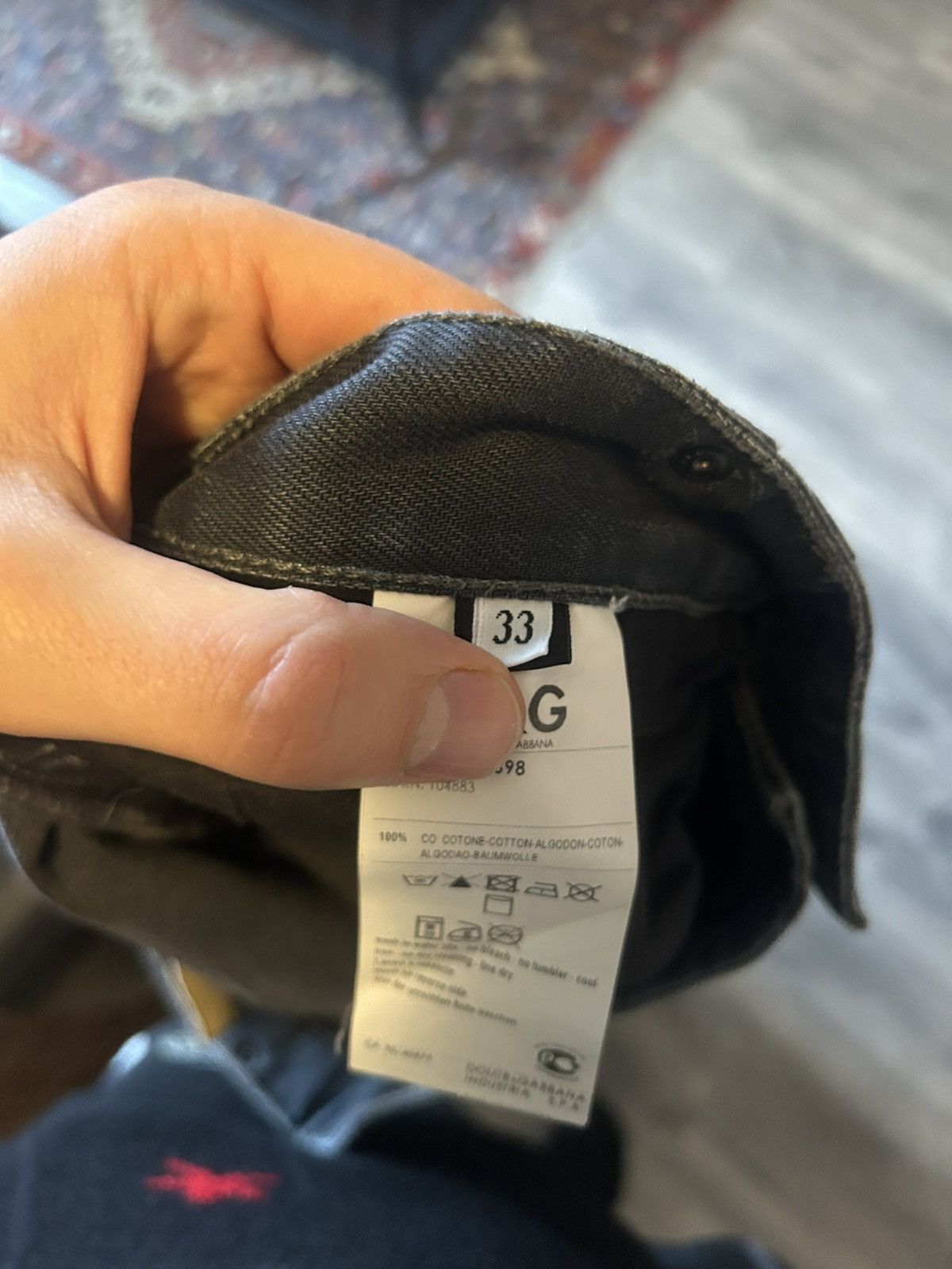 Dolce & Gabbana D&G Straight Fit Faded Denim Jeans Size US 33 - 11 Thumbnail