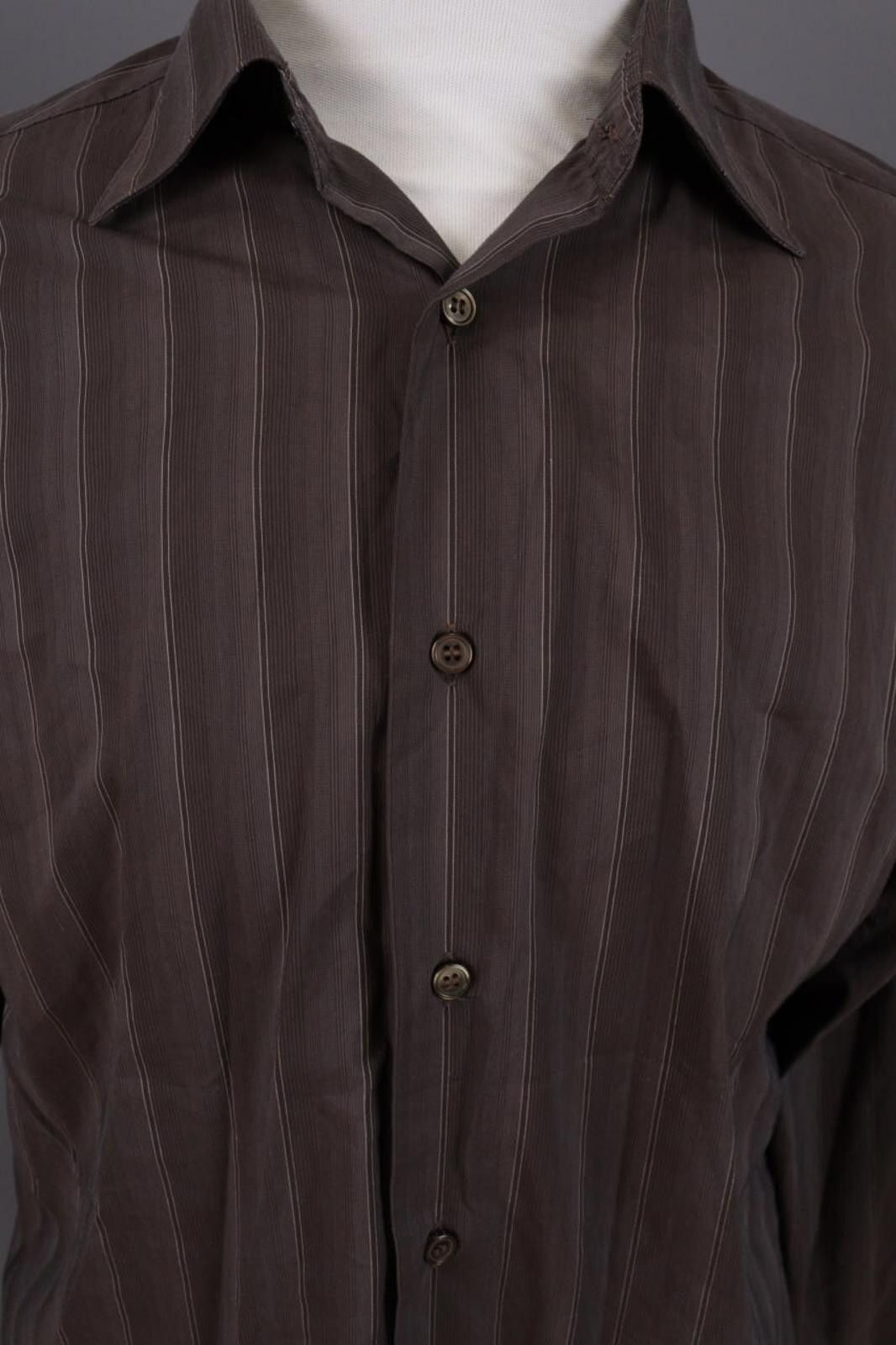 Ermenegildo Zegna Zegna Brown City Button Down Shirt Size 42 / 16 1/2 Size US M / EU 48-50 / 2 - 4 Thumbnail