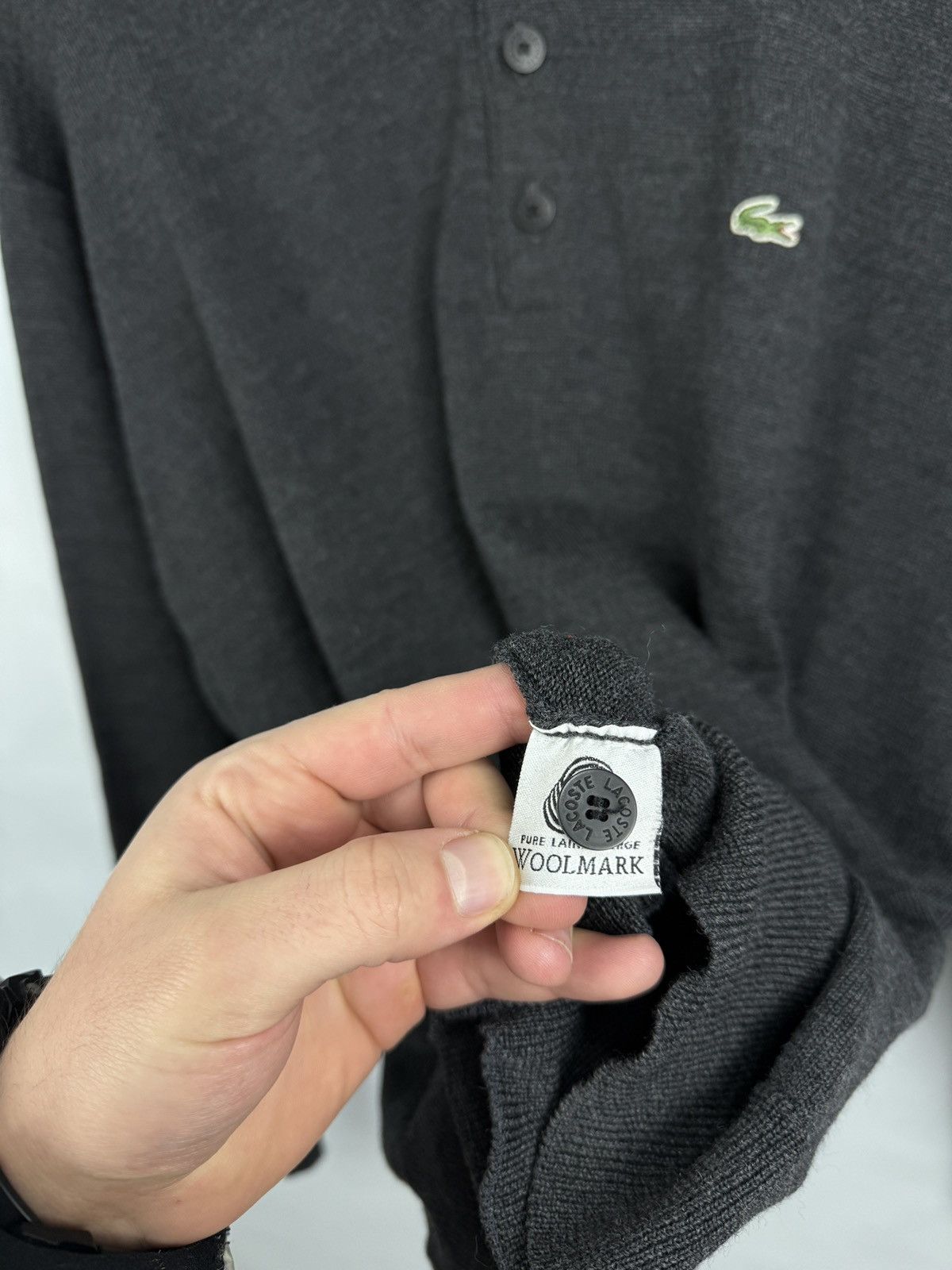 Lacoste 🇫🇷 Vintage 90s Lacoste Wool Sweater Made in France Y2K Retro Size US XL / EU 56 / 4 - 6 Thumbnail
