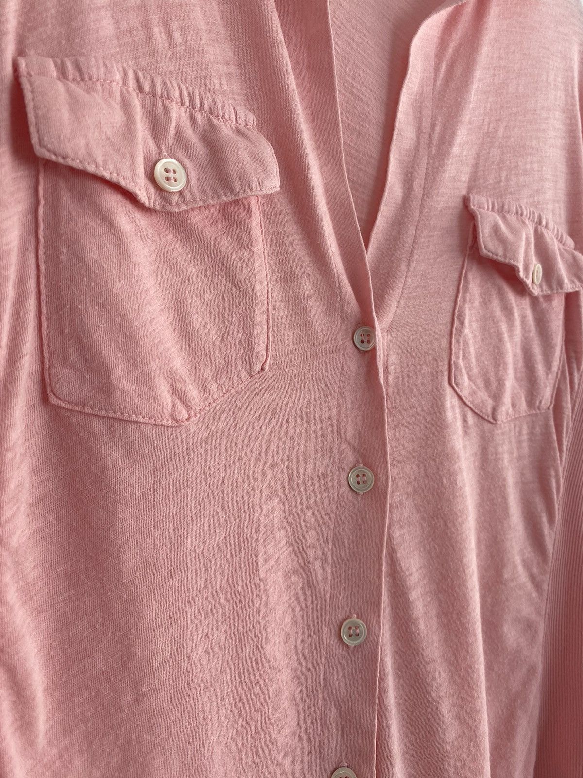 James Perse Standard James Perse Light Pink 3/4 Sleeve Button Up Shirt Size M / US 6-8 / IT 42-44 - 3 Thumbnail