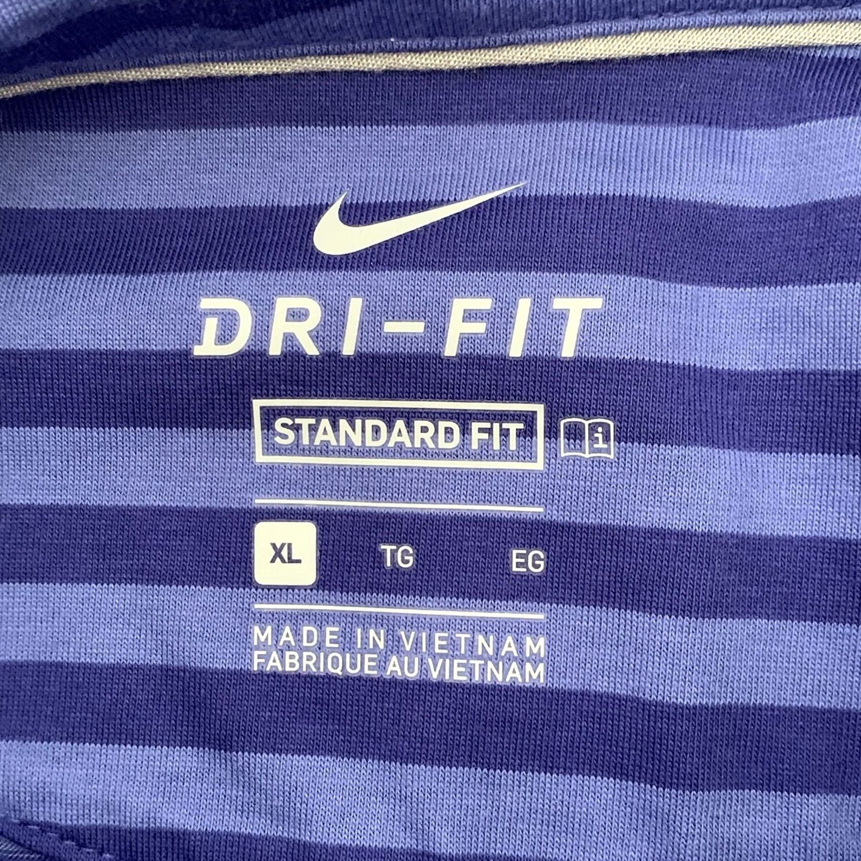 Nike NIKE Golf Polo Shirt Mens XL Dri-Fit Striped Blue CU9862-471 Cotton Blend Polo Shirt Nike Dri-Fit Mens XL Blue Striped Golf Polo Shirt Size US XL / EU 56 / 4 - 2 Thumbnail